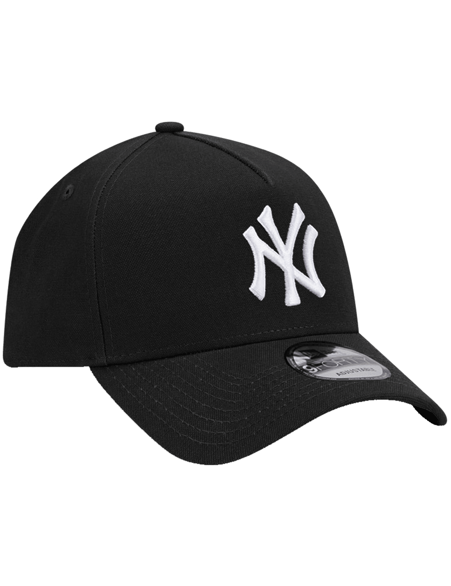 New York Yankees New Era MLB Black White 9FORTY A-Frame Snapback Hat - Black