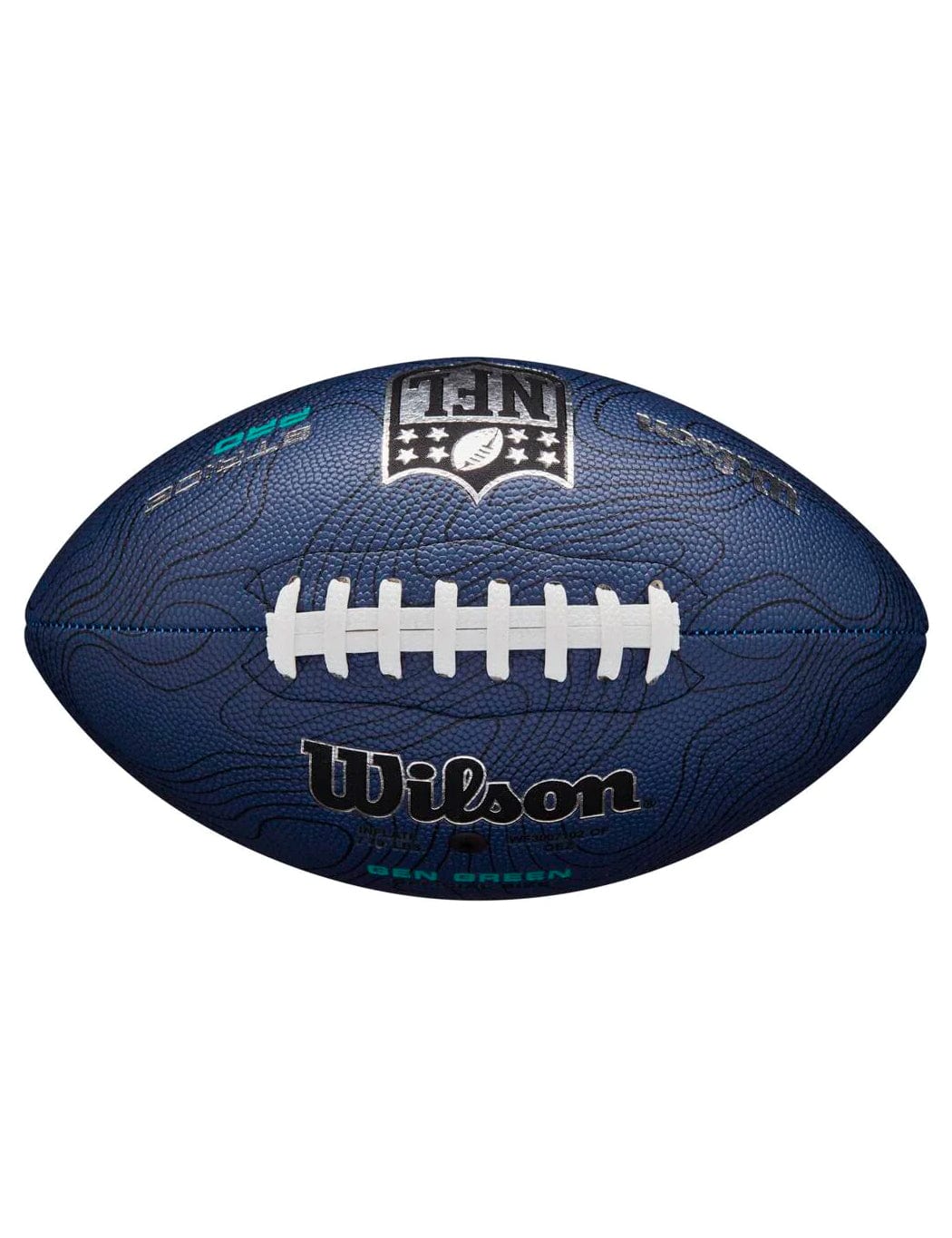 Wilson NFL Shield Stride Pro Eco Full Size Football Ball - Navy