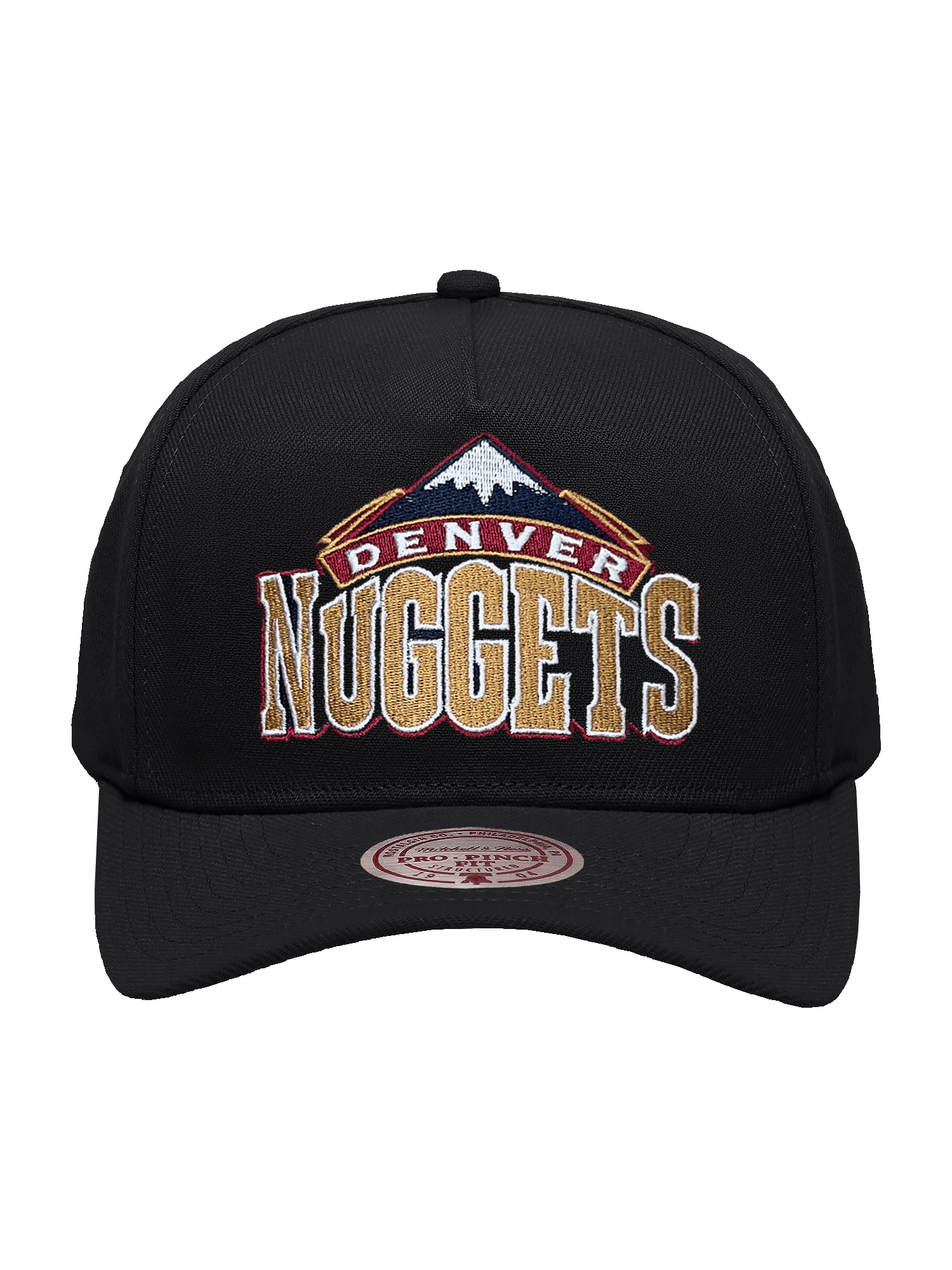 Denver Nuggets Mitchell & Ness NBA HWC Pro Pinch Snapback Hat - Black