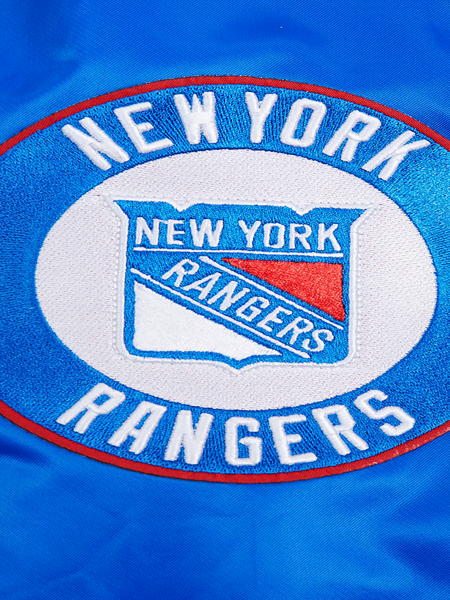 New York Rangers Pro Standard NHL Team Classic Satin Button Jacket - Blue