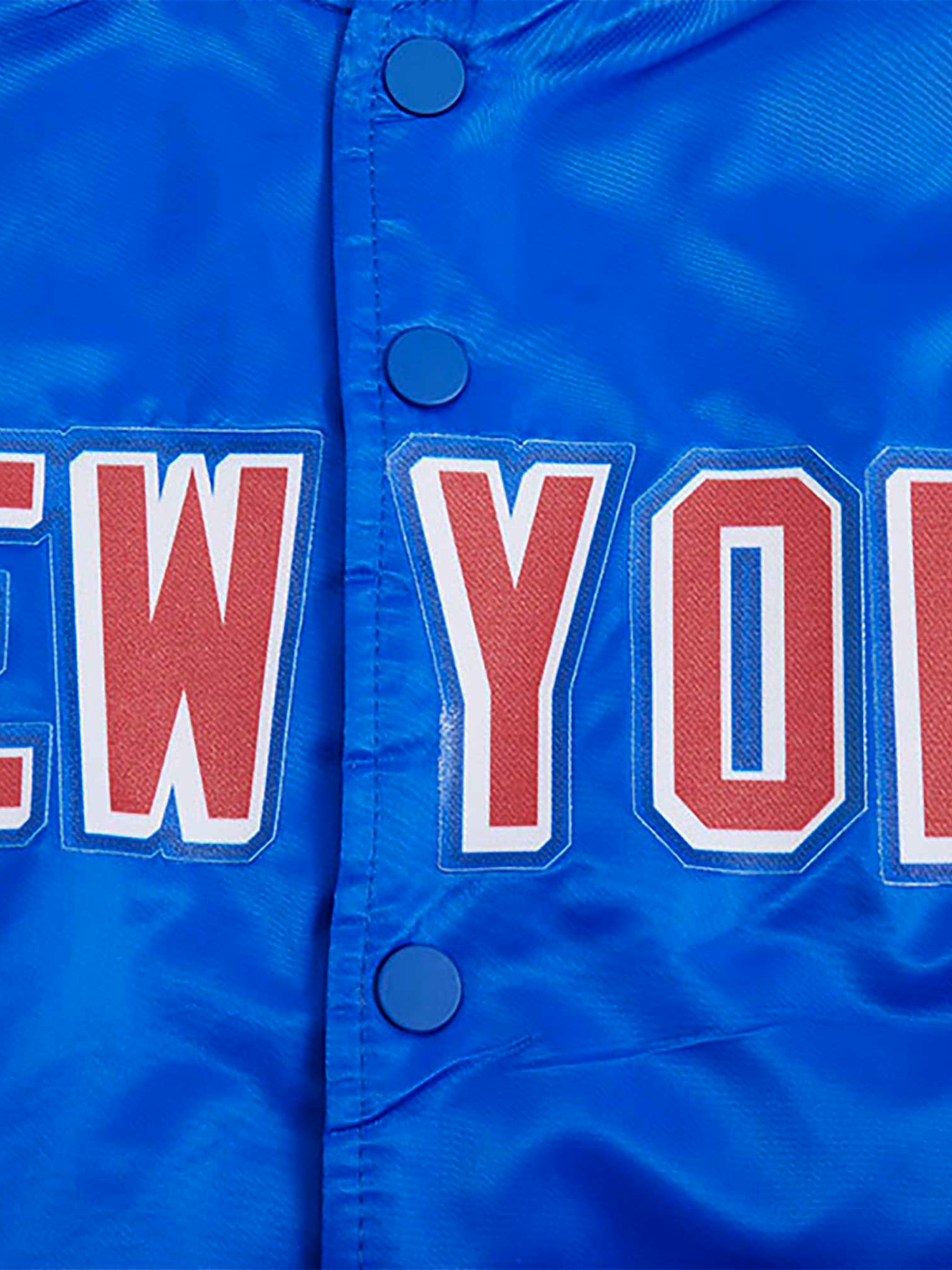 New York Rangers Pro Standard NHL Team Classic Satin Button Jacket - Blue