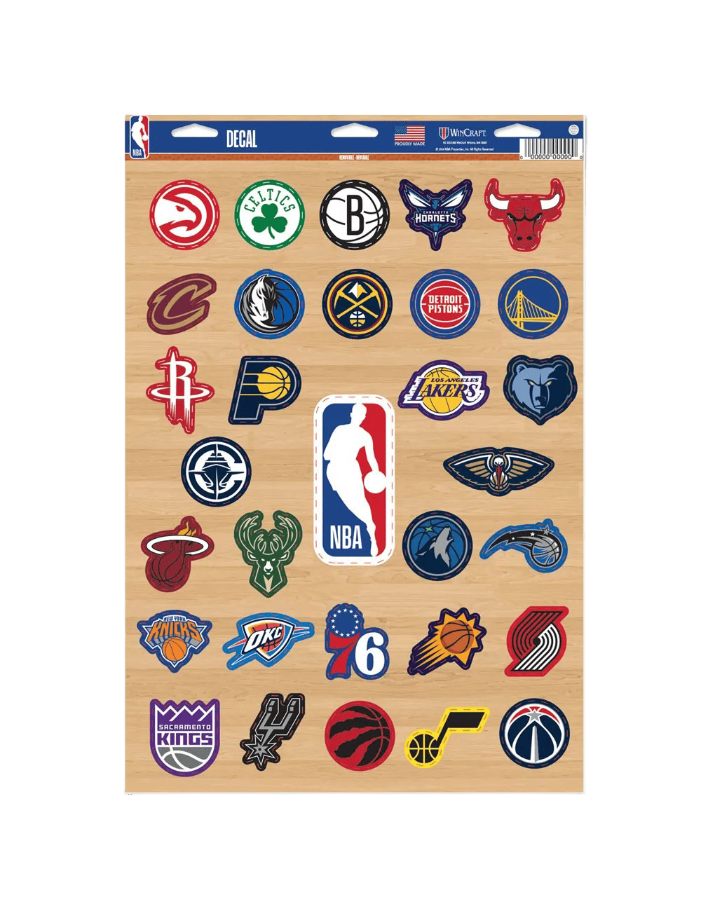 NBA Mixed Teams Wincraft 11" x 17" All Teams Decal Set