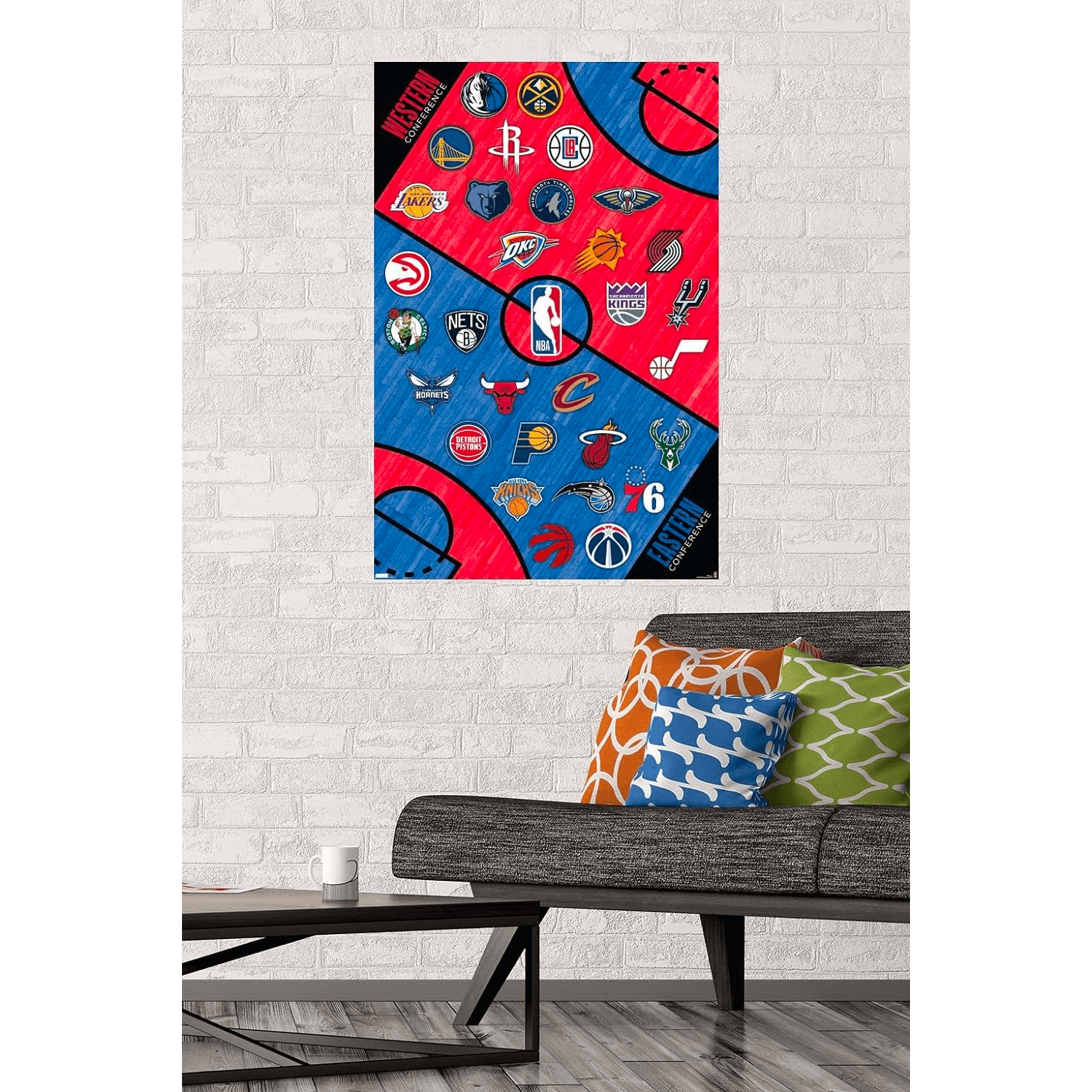 NBA Team Logos Trends NBA 61 x 91.5cm Court Poster