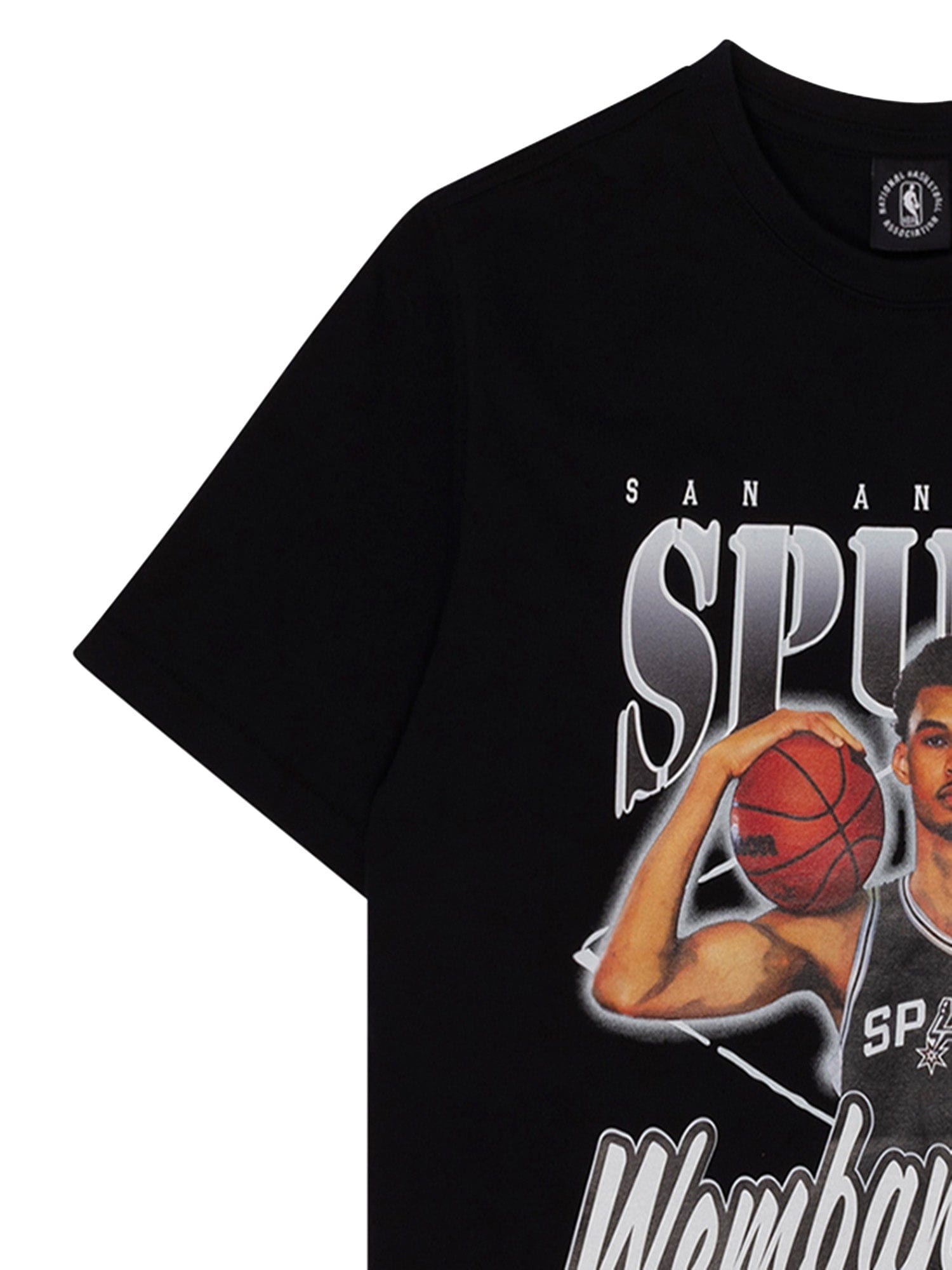 Youths Victor Wembanyama San Antonio Spurs NBA Essentials Floyd Vintage T-Shirt - Black