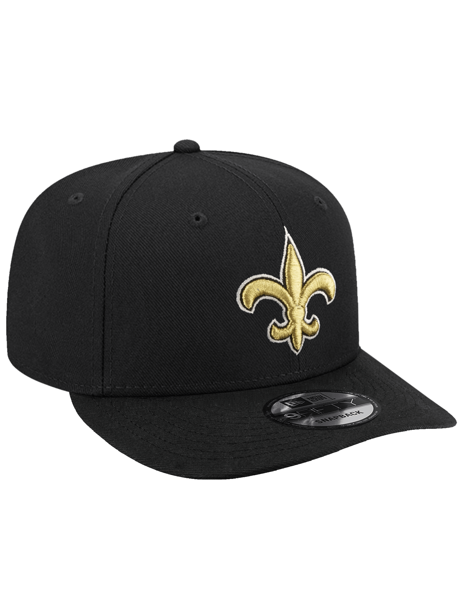 New Orleans Saints New Era NFL Team 9FIFTY Pre-Curved Snapback Hat - Black