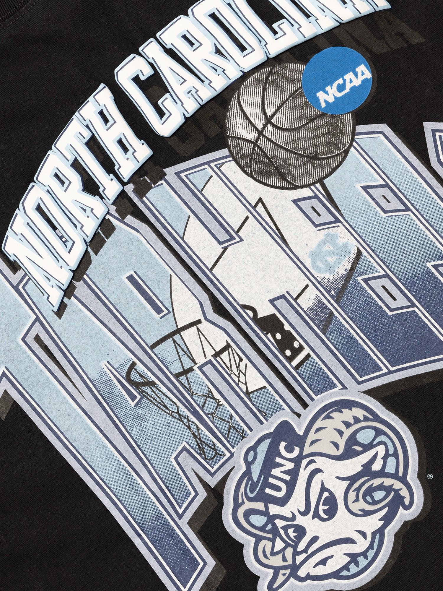 North Carolina Tar Heels NCAA Dual Arch Vintage T-Shirt - Faded Black
