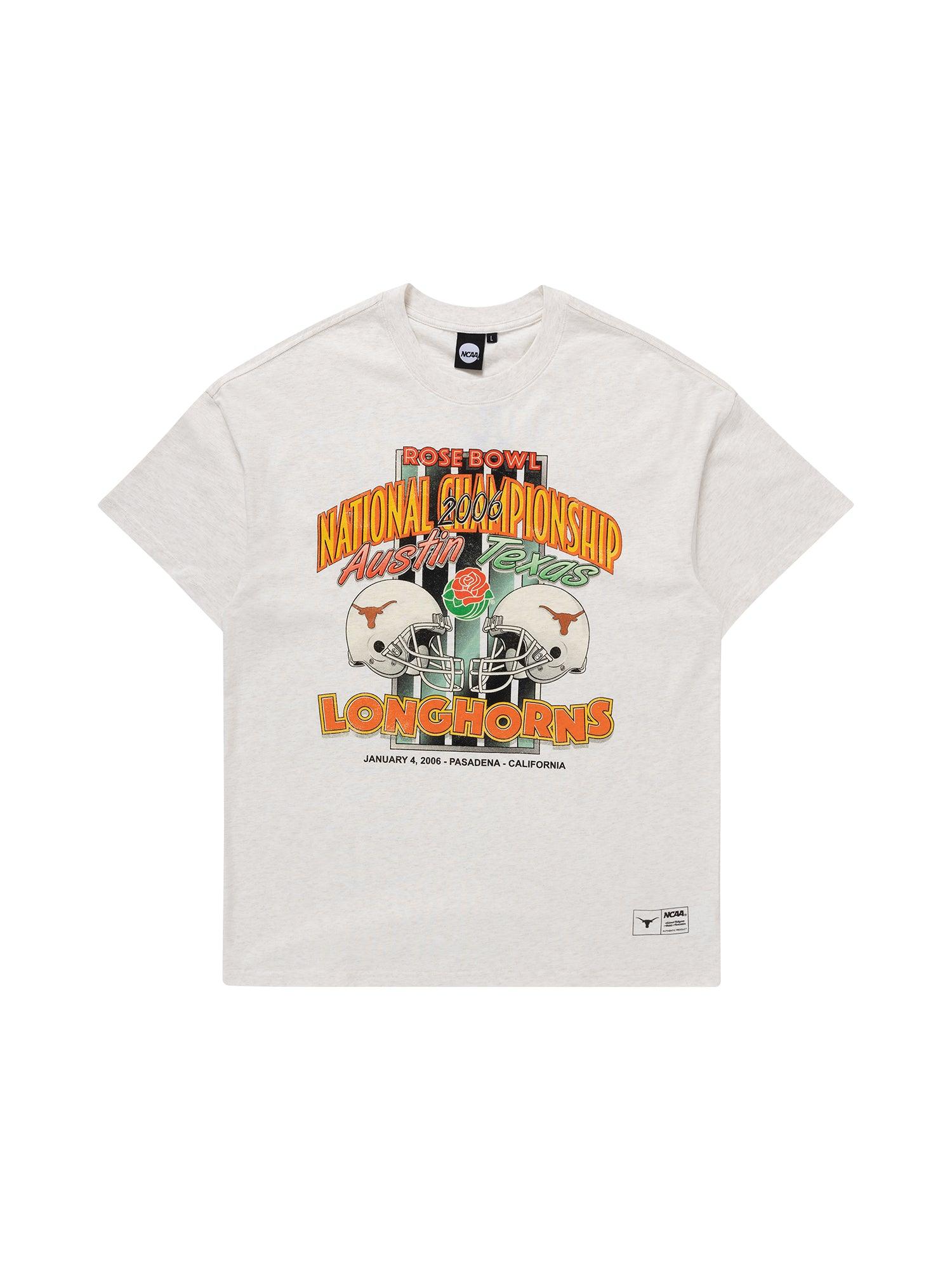 Texas Longhorns NCAA 06 Rose Bowl Vintage T-Shirt - White Marle