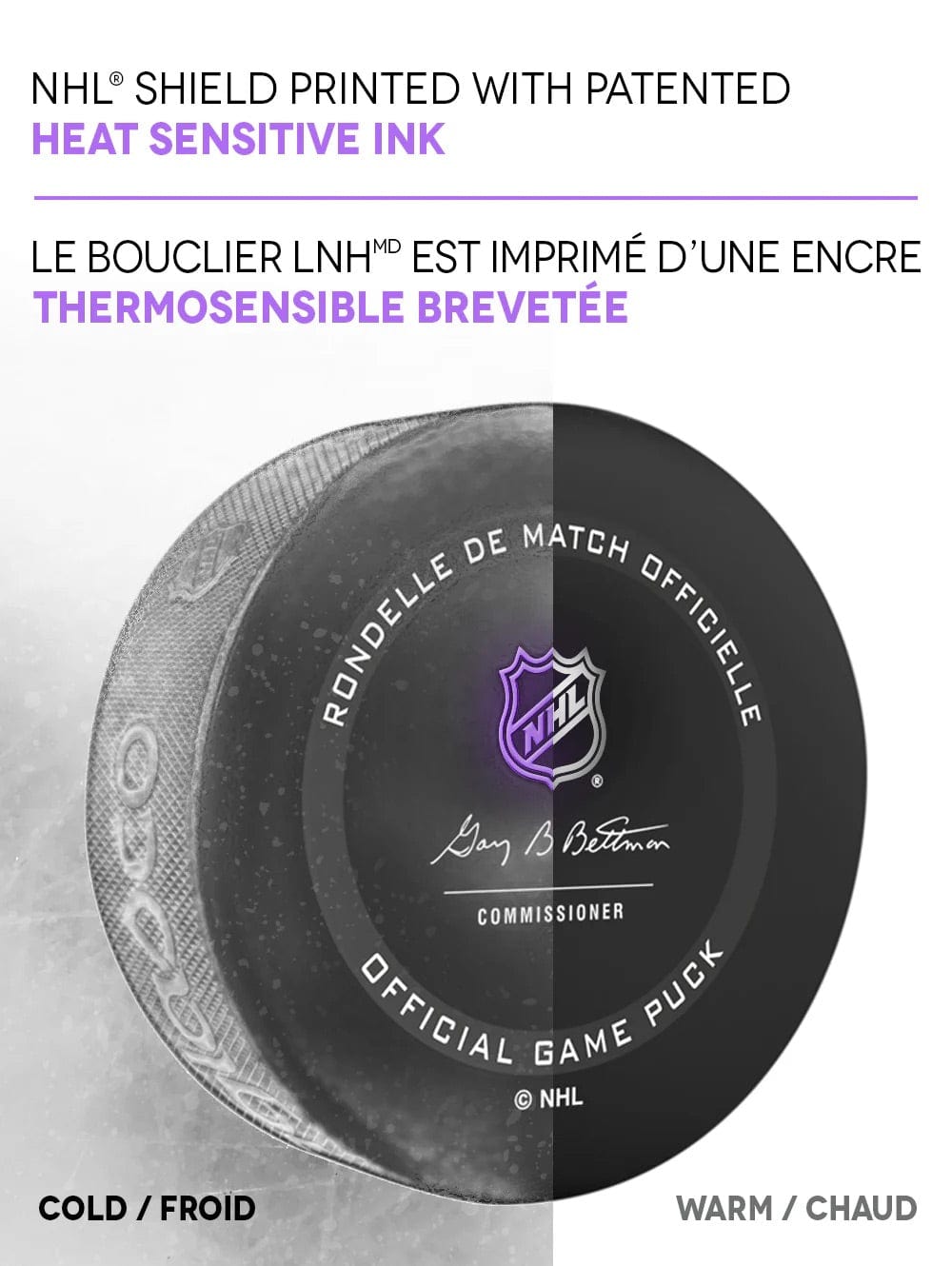 Utah Mammoth Inglasco NHL 25-26 Official Game Hockey Puck In Cube