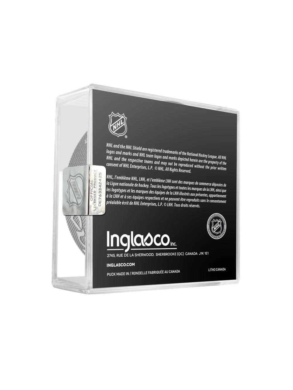 Vancouver Canucks Inglasco NHL 25-26 Official Game Hockey Puck In Cube