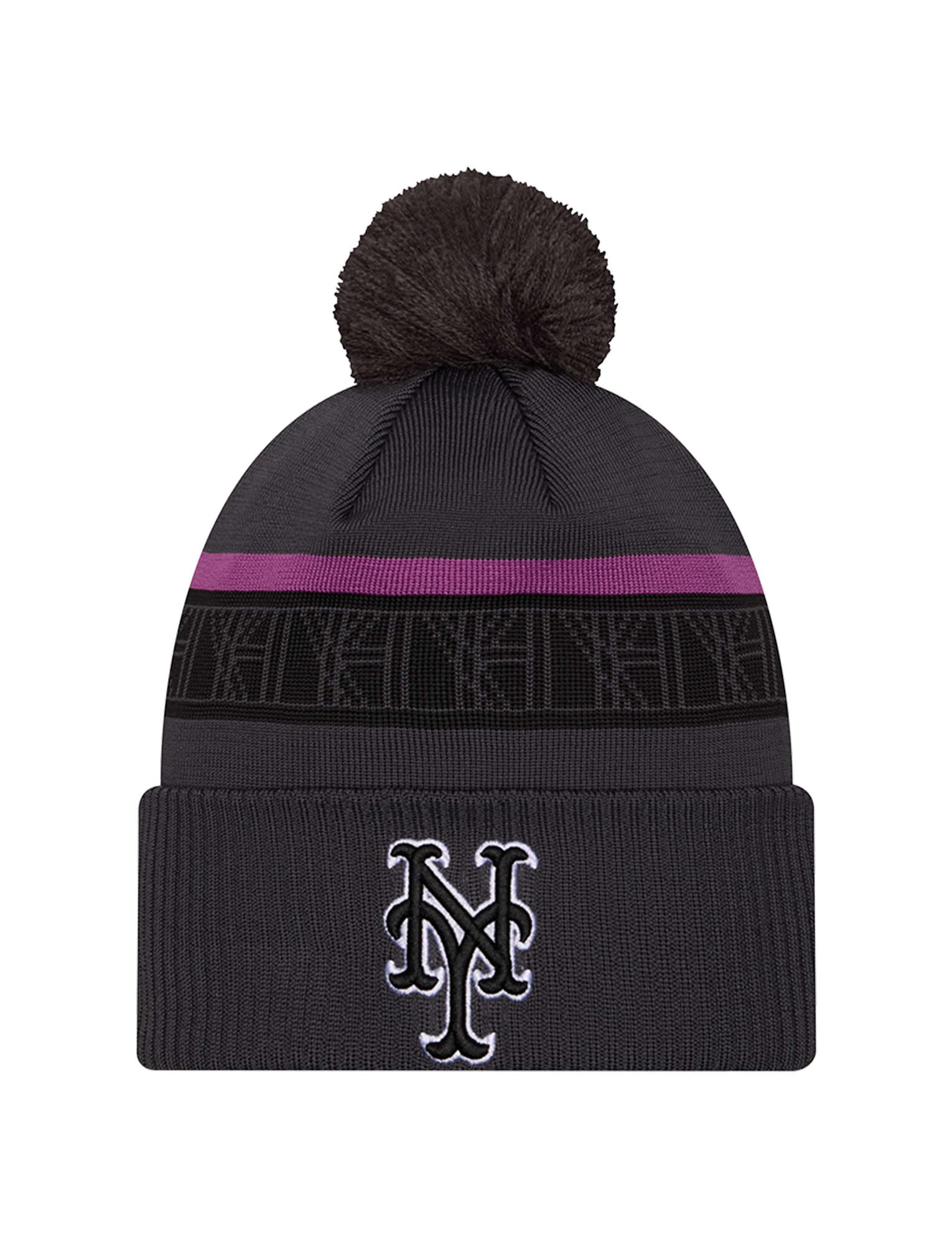 New York Mets New Era MLB City Connect Knit Beanie - Graphite