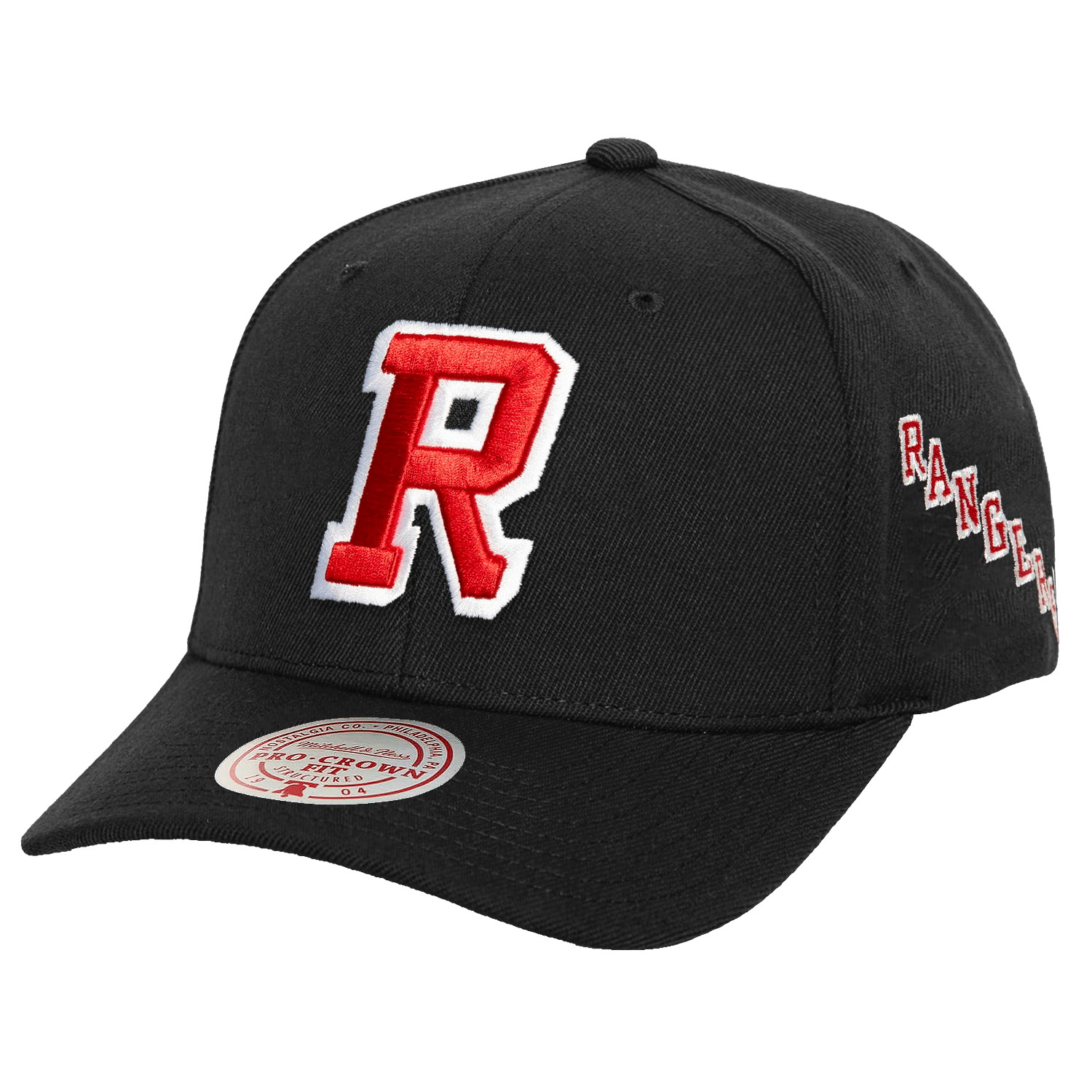New York Rangers Mitchell & Ness NHL Icon Pro Crown Snapback Hat - Black