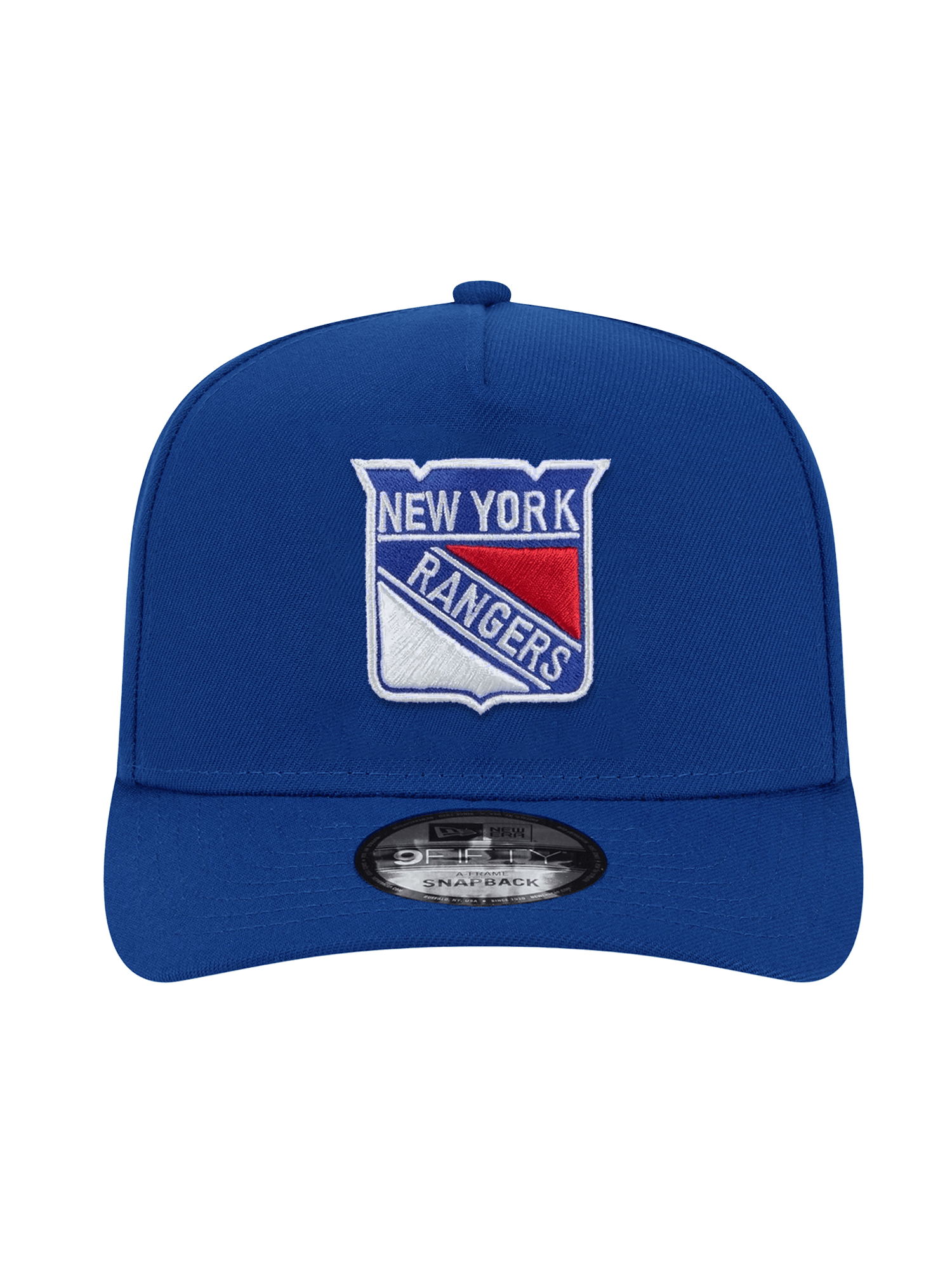 New York Rangers New Era NHL Team Pre-Curved 9FIFTY A-Frame Snapback Hat - Blue