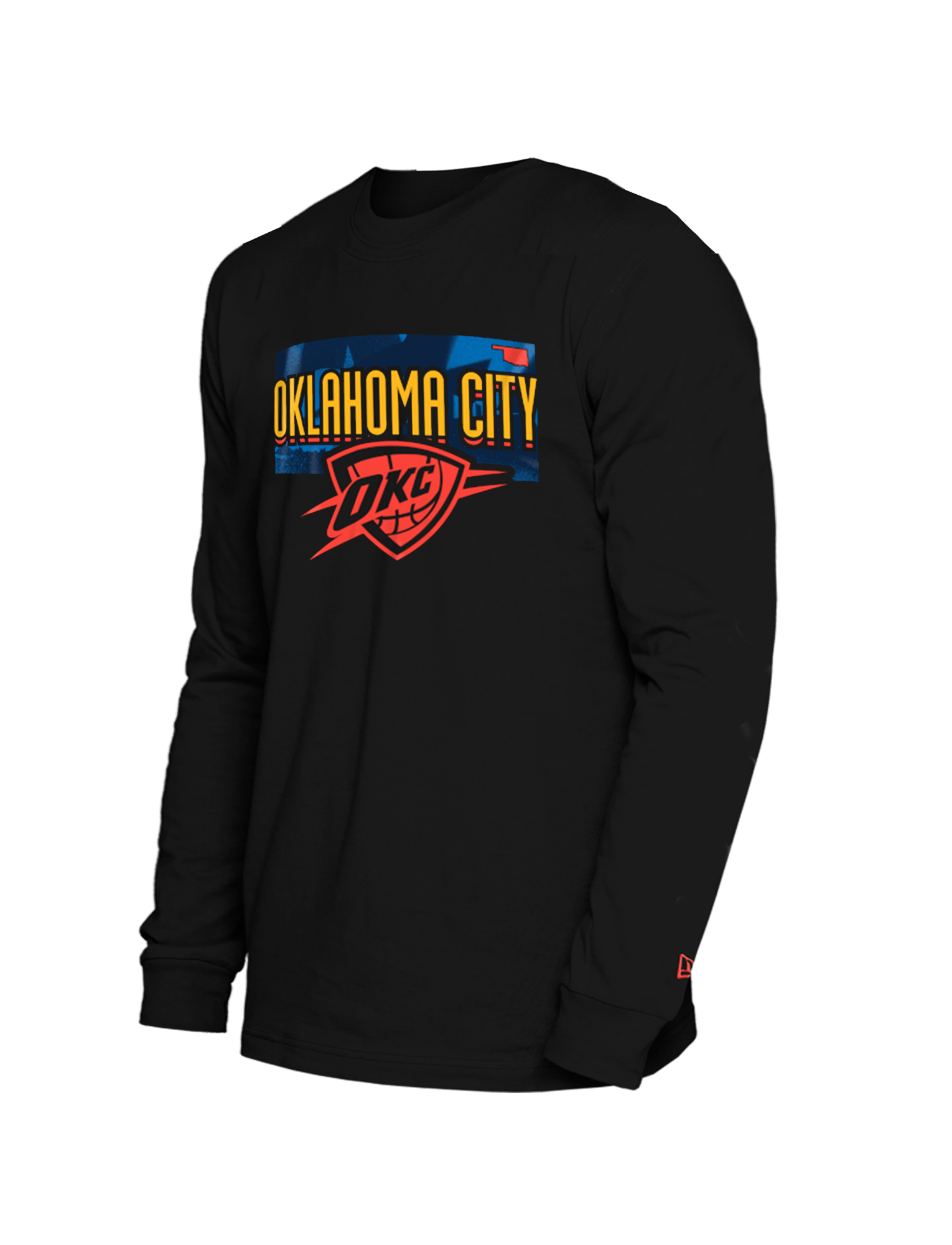 Oklahoma City Thunder New Era NBA 24-25 City Edition Long Sleeve T-Shirt - Black