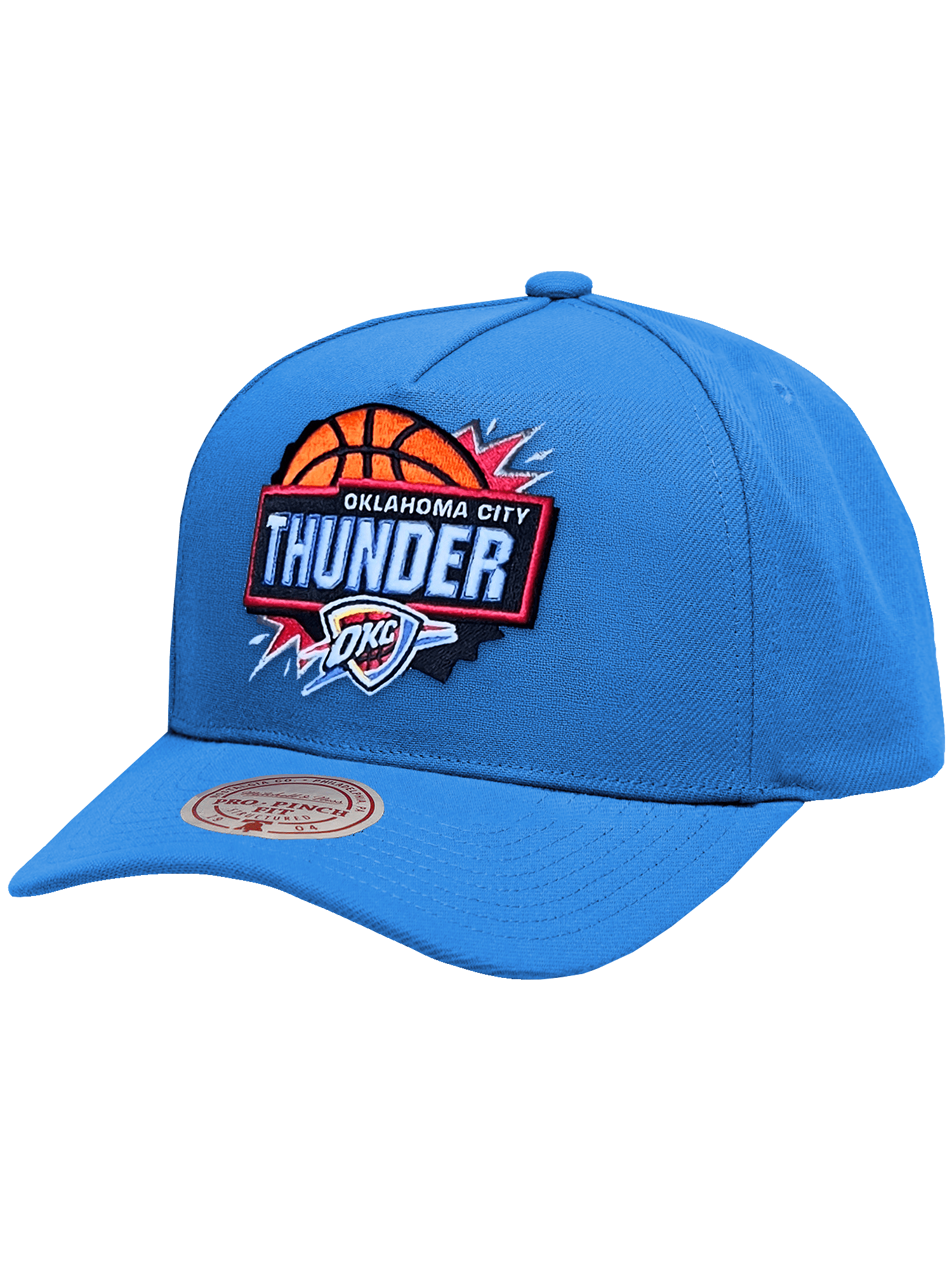 Oklahoma City Thunder Mitchell & Ness NBA Jam Session Pro Pinch Snapback Hat - Blue