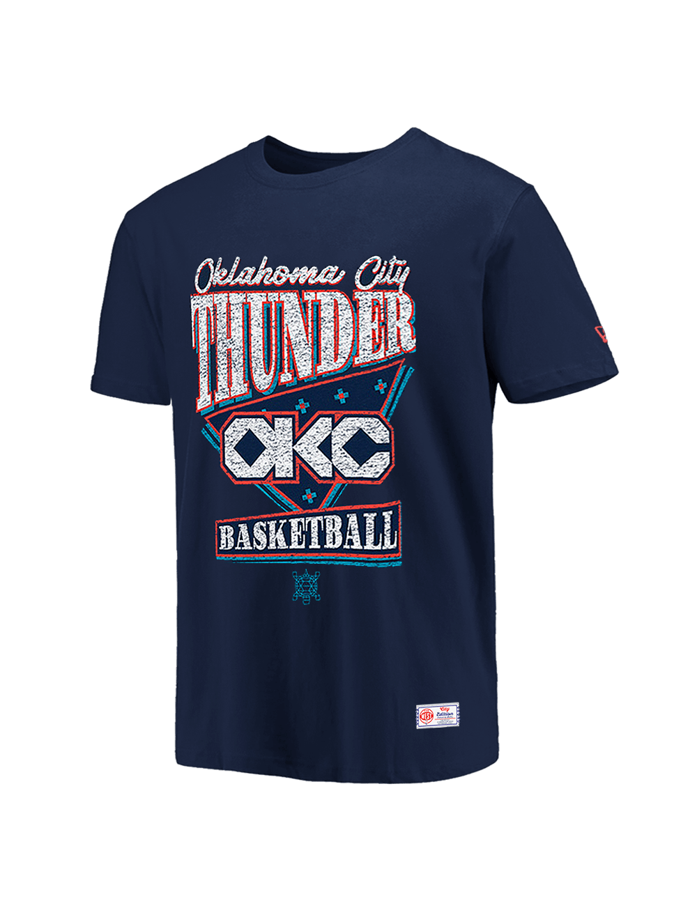 Oklahoma City Thunder New Era NBA 25-26 City Edition Distressed T-Shirt