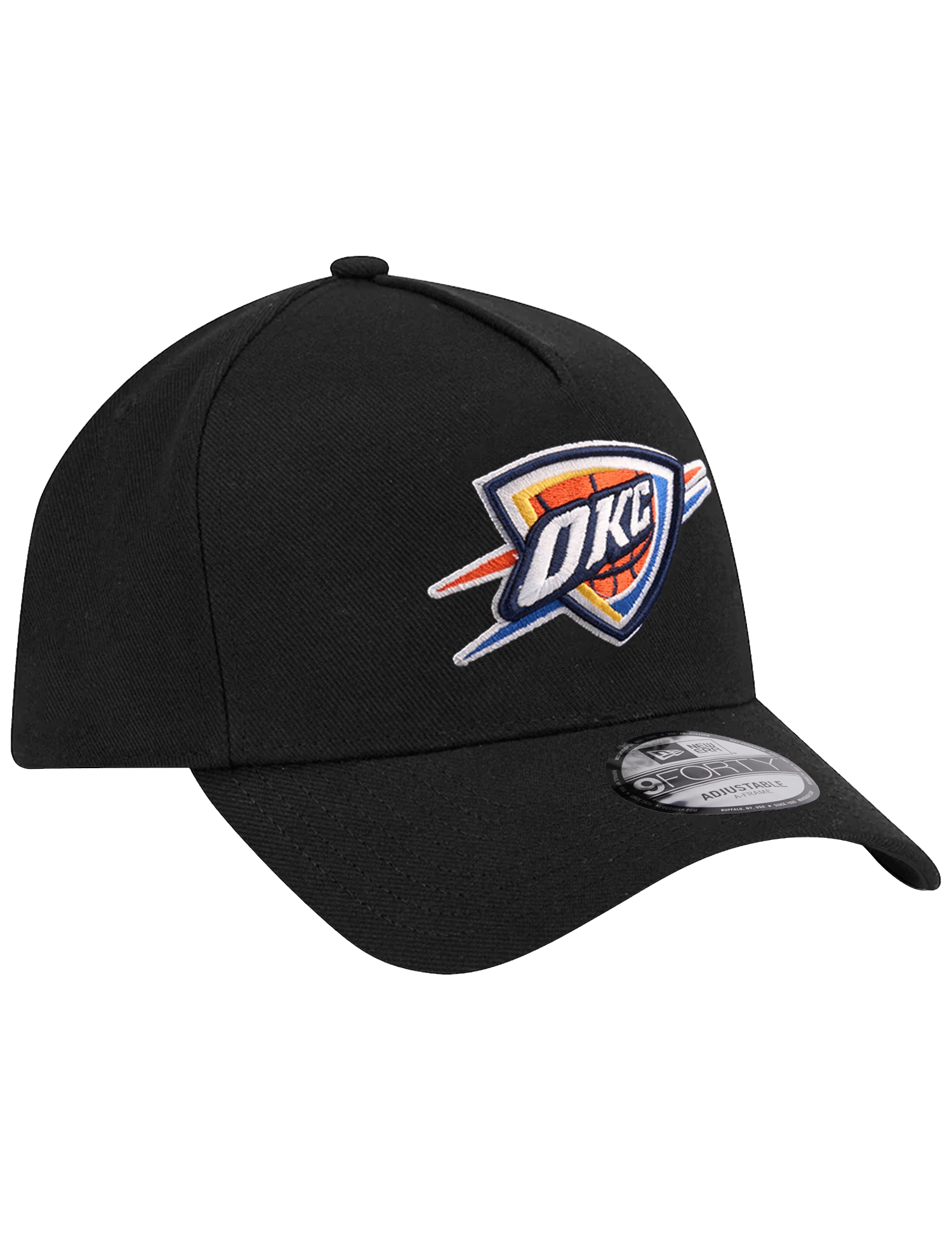 Oklahoma City Thunder New Era NBA Team 9FORTY A-Frame Snapback Hat - Black