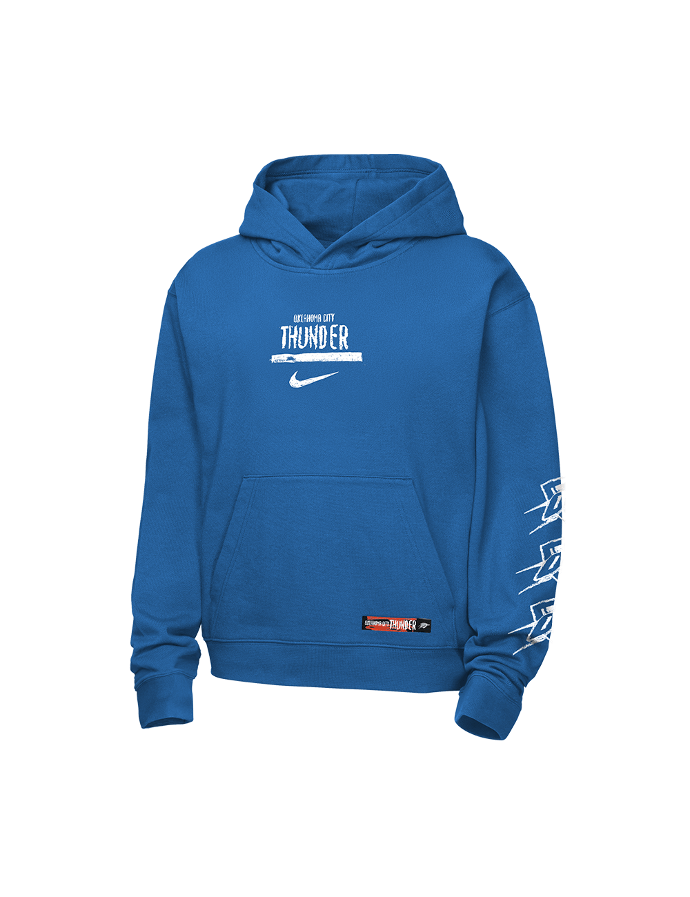Youths Oklahoma City Thunder Nike NBA Prime Courtside Hoodie Jumper - Blue