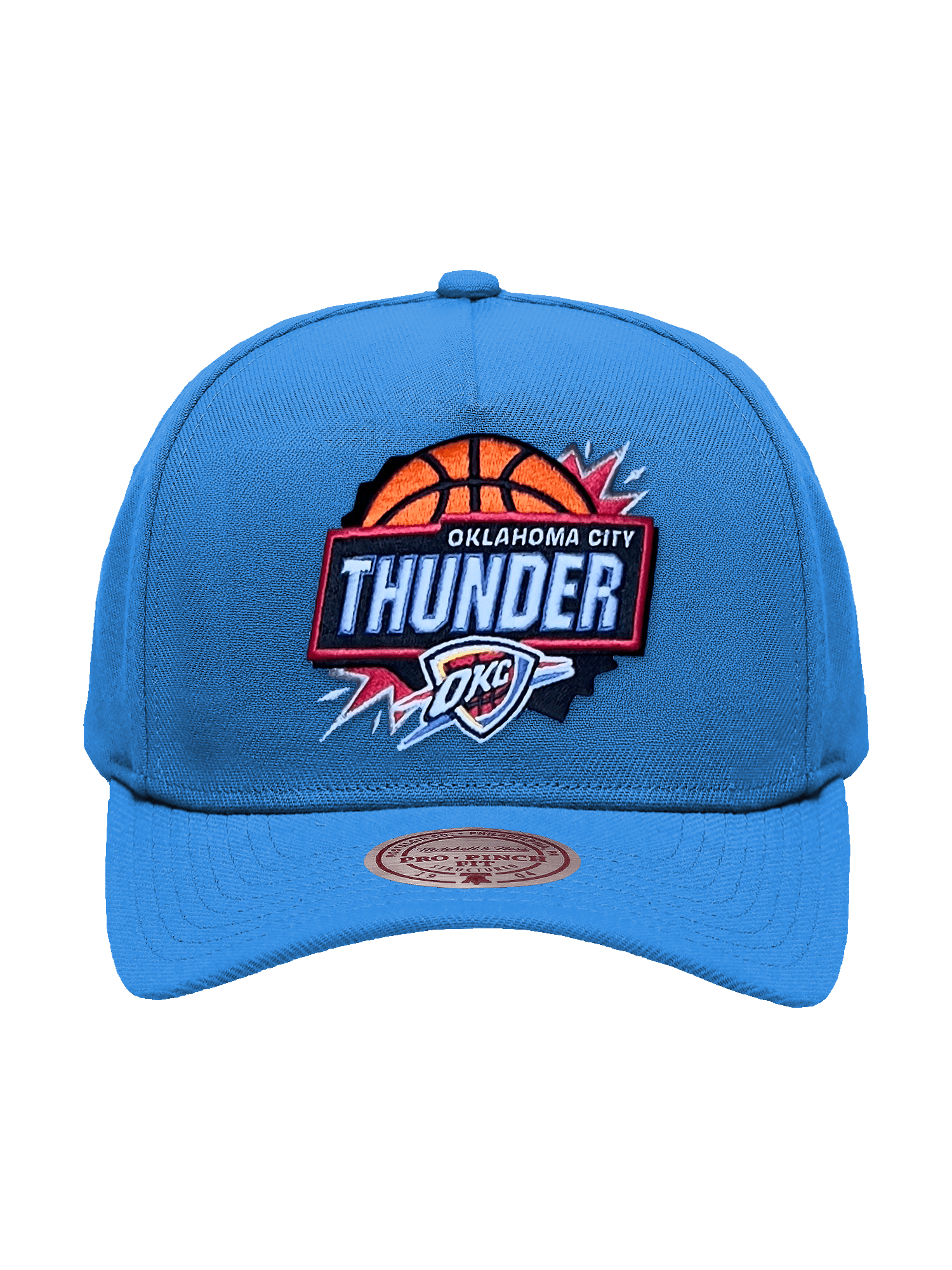 Oklahoma City Thunder Mitchell & Ness NBA Jam Session Pro Pinch Snapback Hat - Blue
