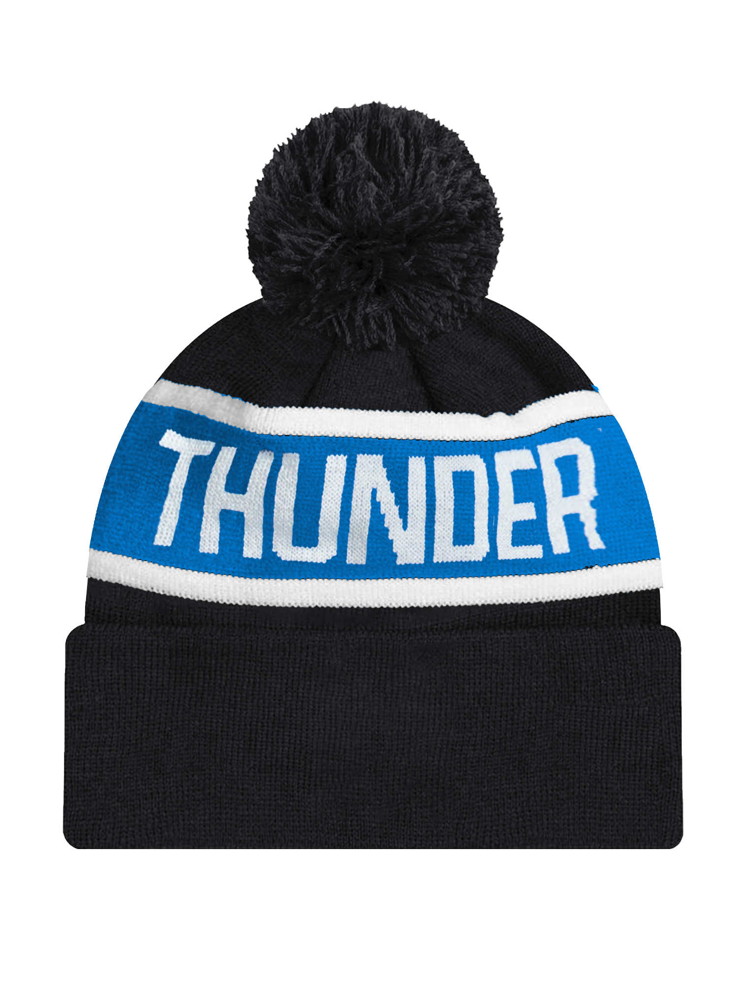 Oklahoma City Thunder New Era NBA Spell Out Knit Beanie - Black