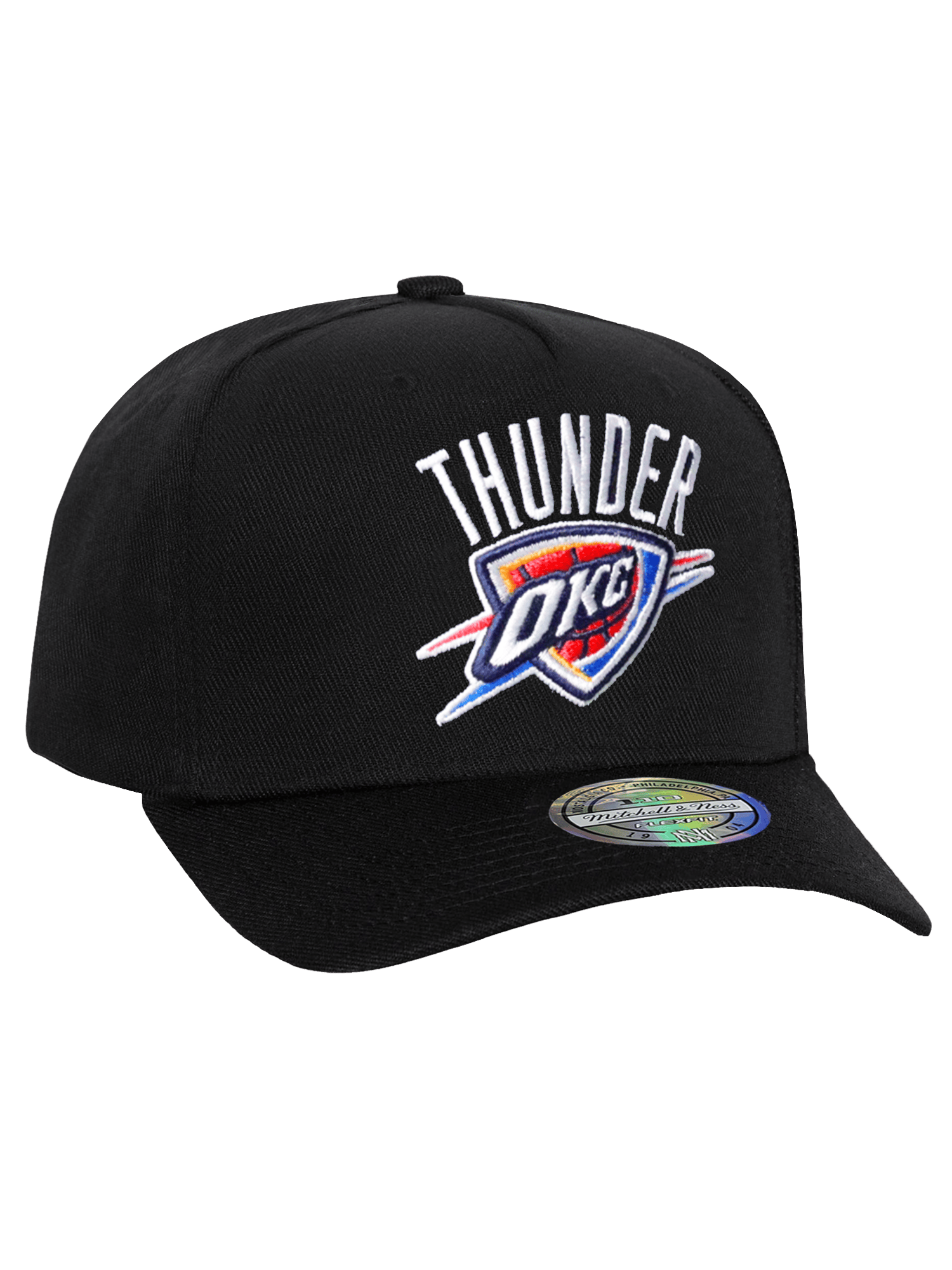 Oklahoma City Thunder Mitchell & Ness NBA Team 110 Flex Snapback Hat - Black
