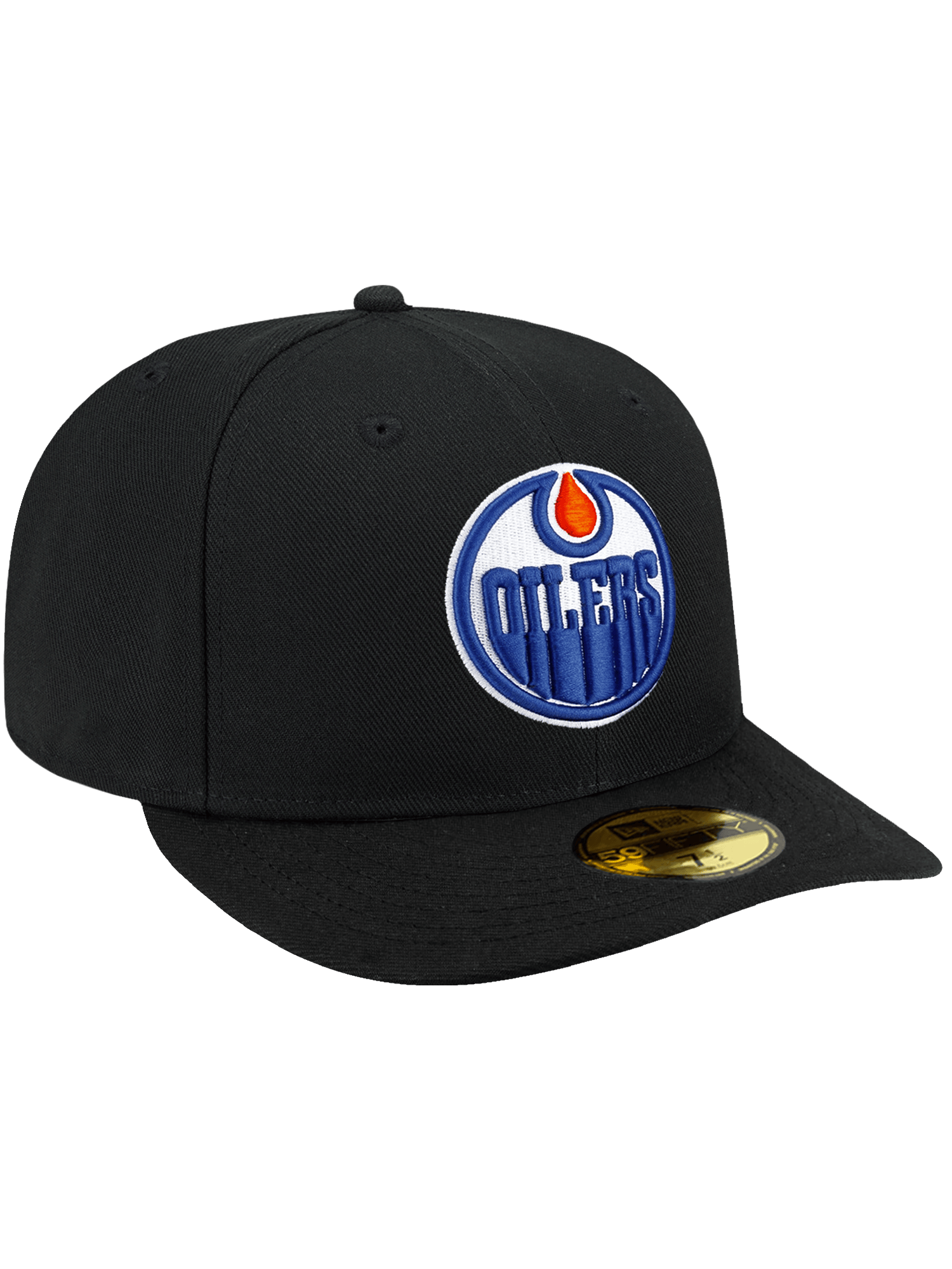 Edmonton Oilers New Era NHL Team 59FIFTY Pre-Curved Fitted Hat - Black