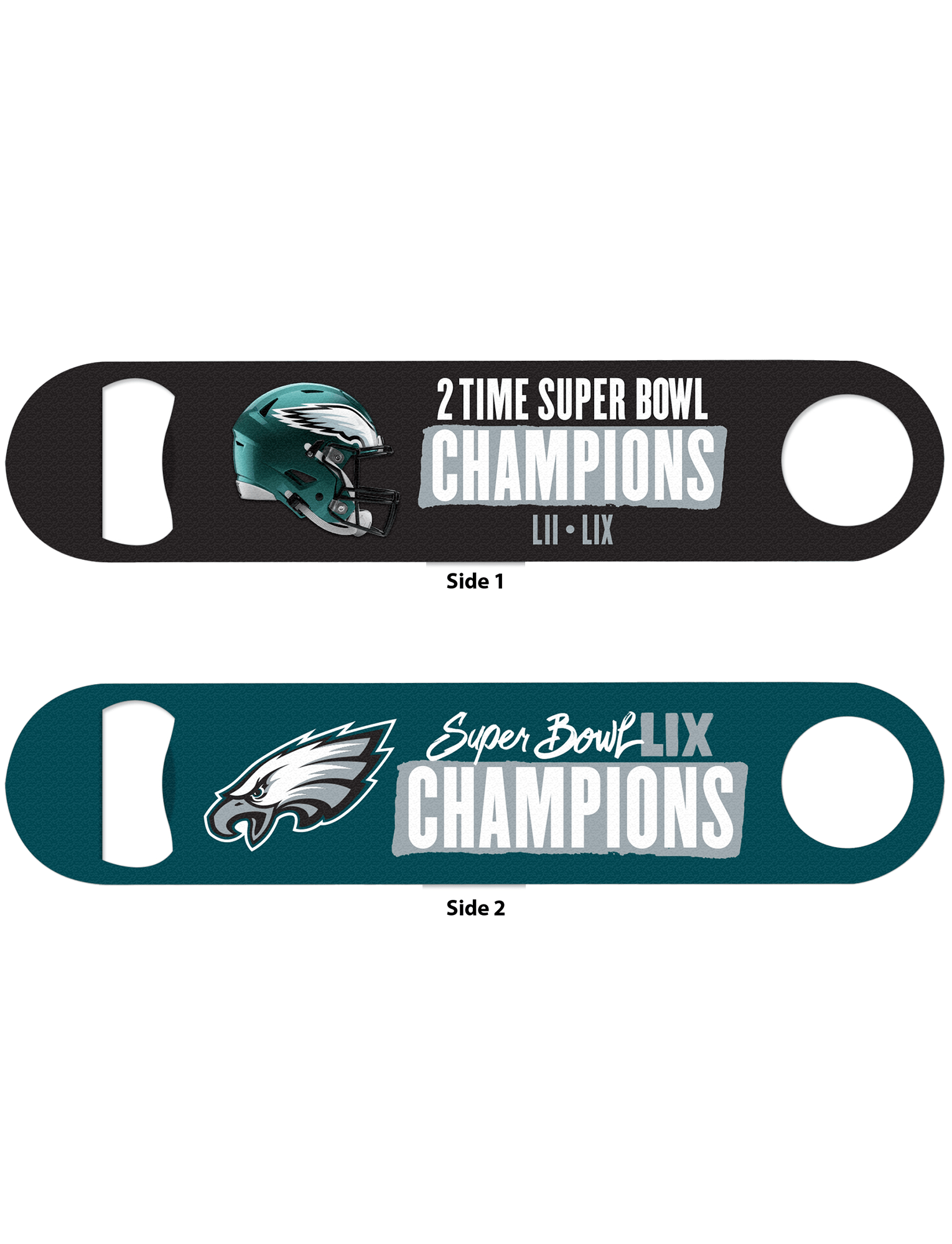 Philadelphia Eagles Wincraft NFL Super Bowl LIX Champs Double Sided Metal Bottle Opener