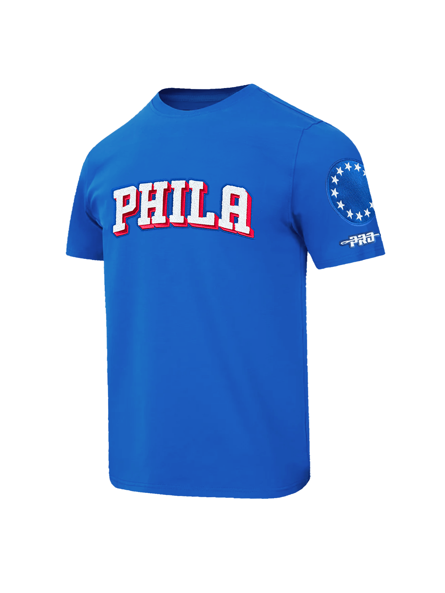 Philadelphia 76ers Pro Standard NBA Team Chenille Flex T-Shirt - Blue
