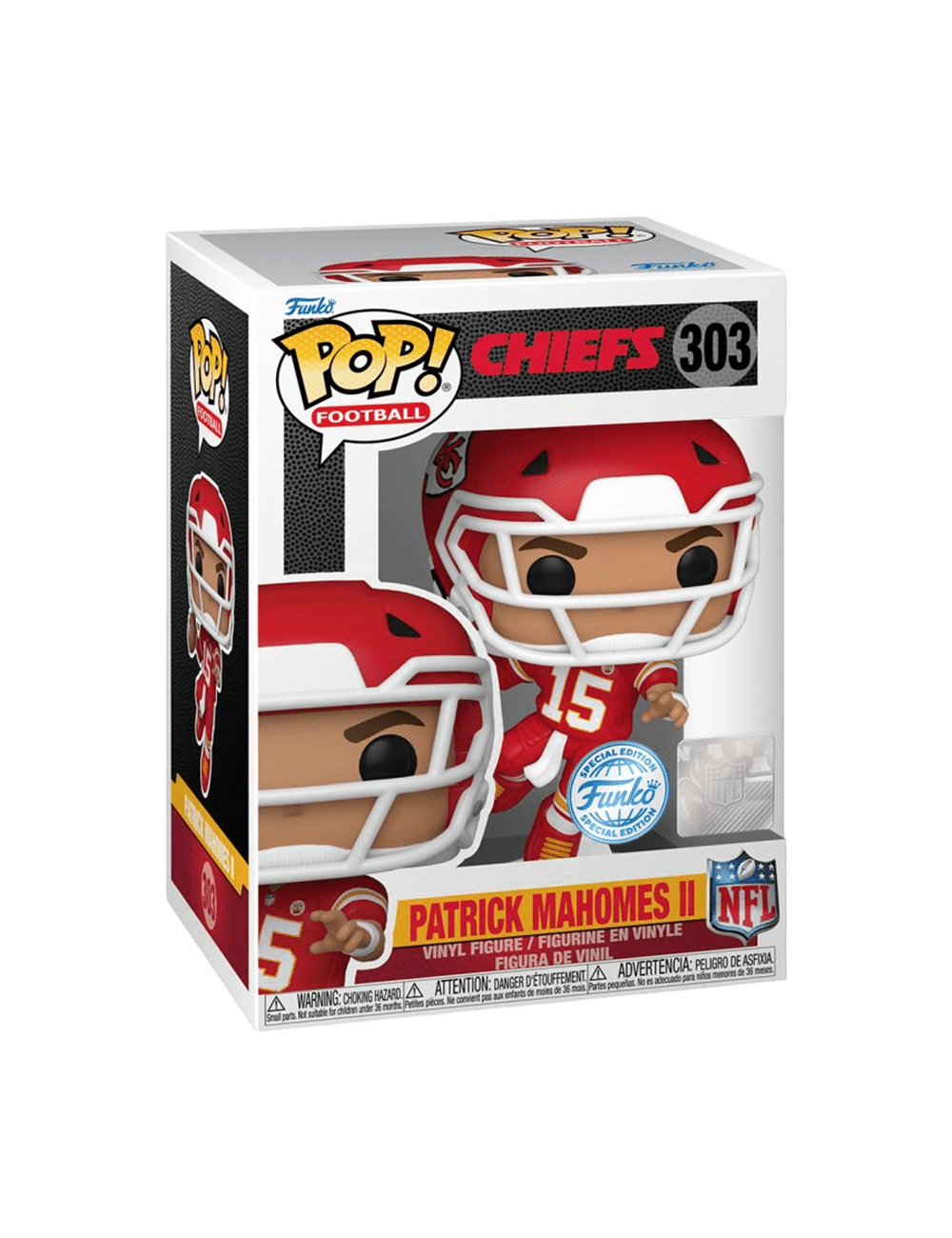 Patrick Mahomes Kansas City Chiefs Funko NFL 303 Pop Vinyl Figure - Red