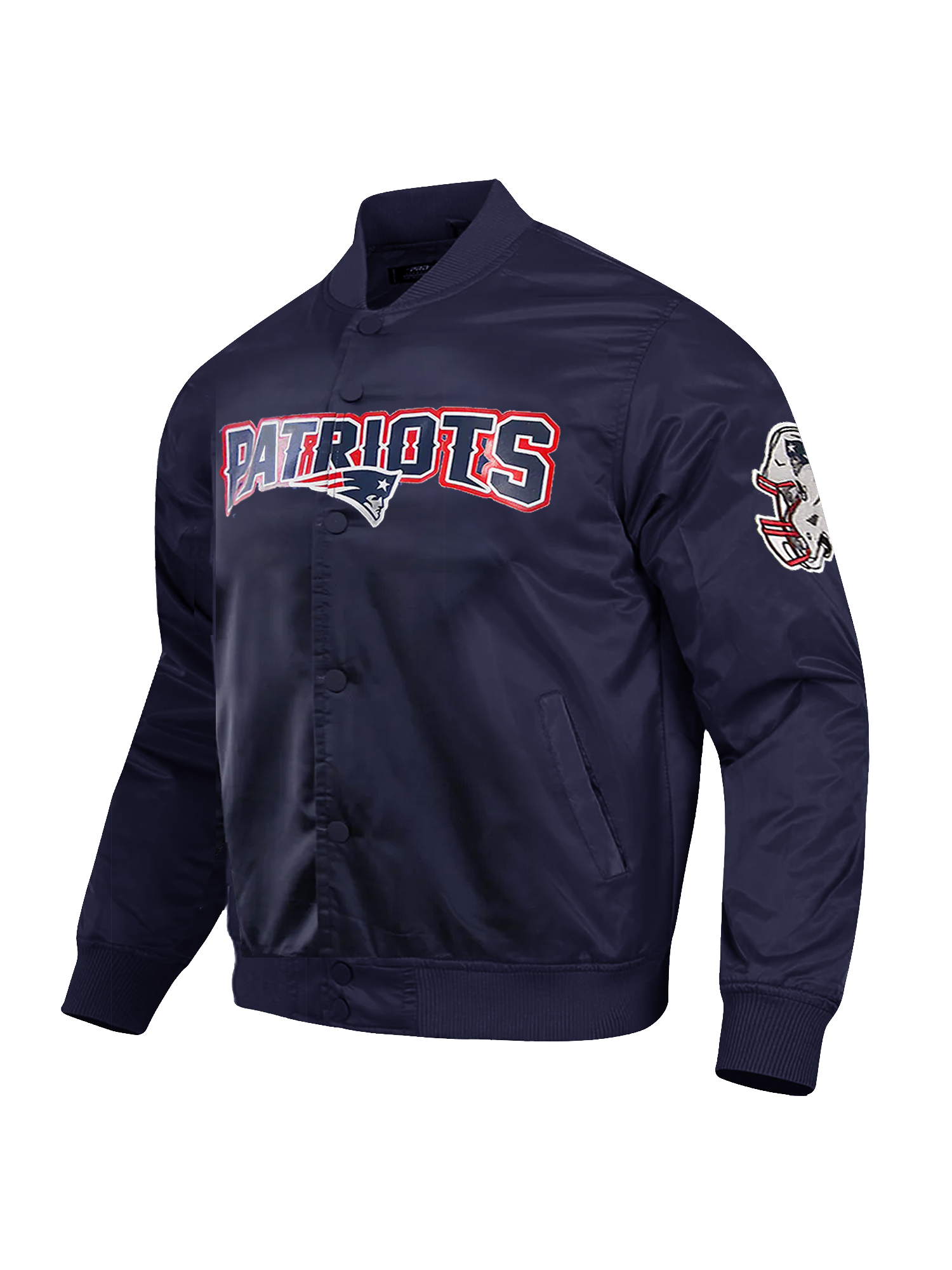 New England Patriots Pro Standard NFL Team Classic Satin Button Jacket - Navy