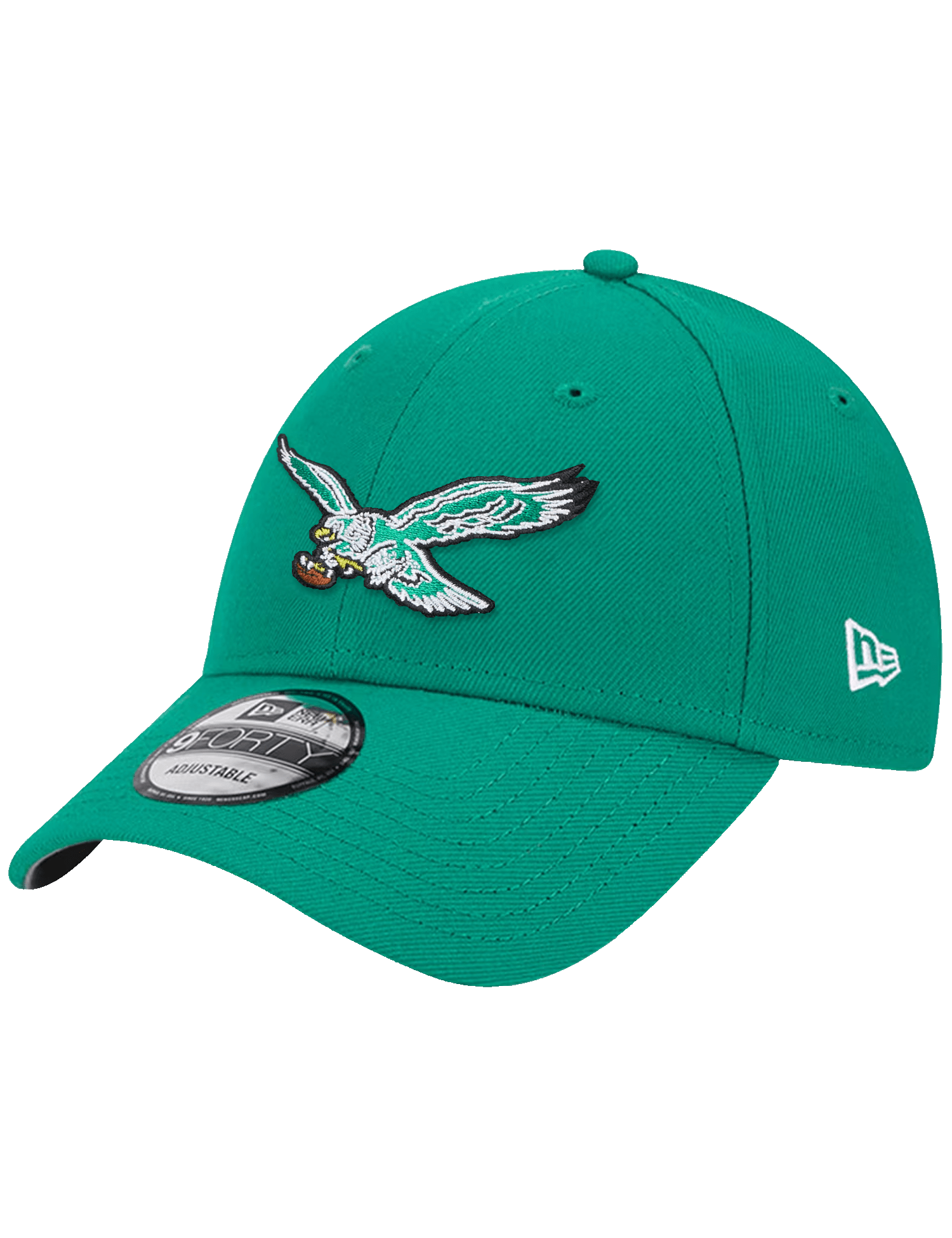Philadelphia Eagles New Era NFL Throwback 9FORTY Snapback Hat - Kelly Green