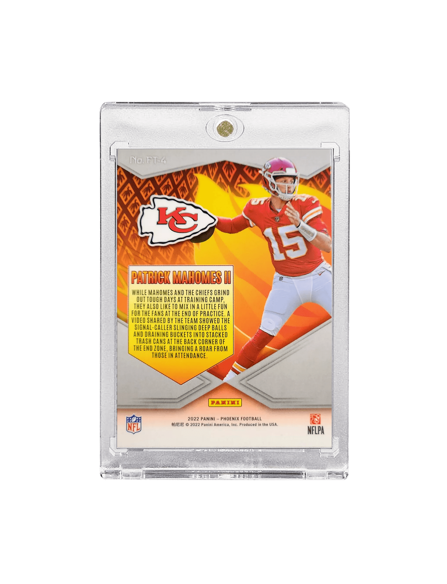 Patrick Mahomes Kansas City Chiefs Panini NFL Phoenix Flame Throwers Silver Card