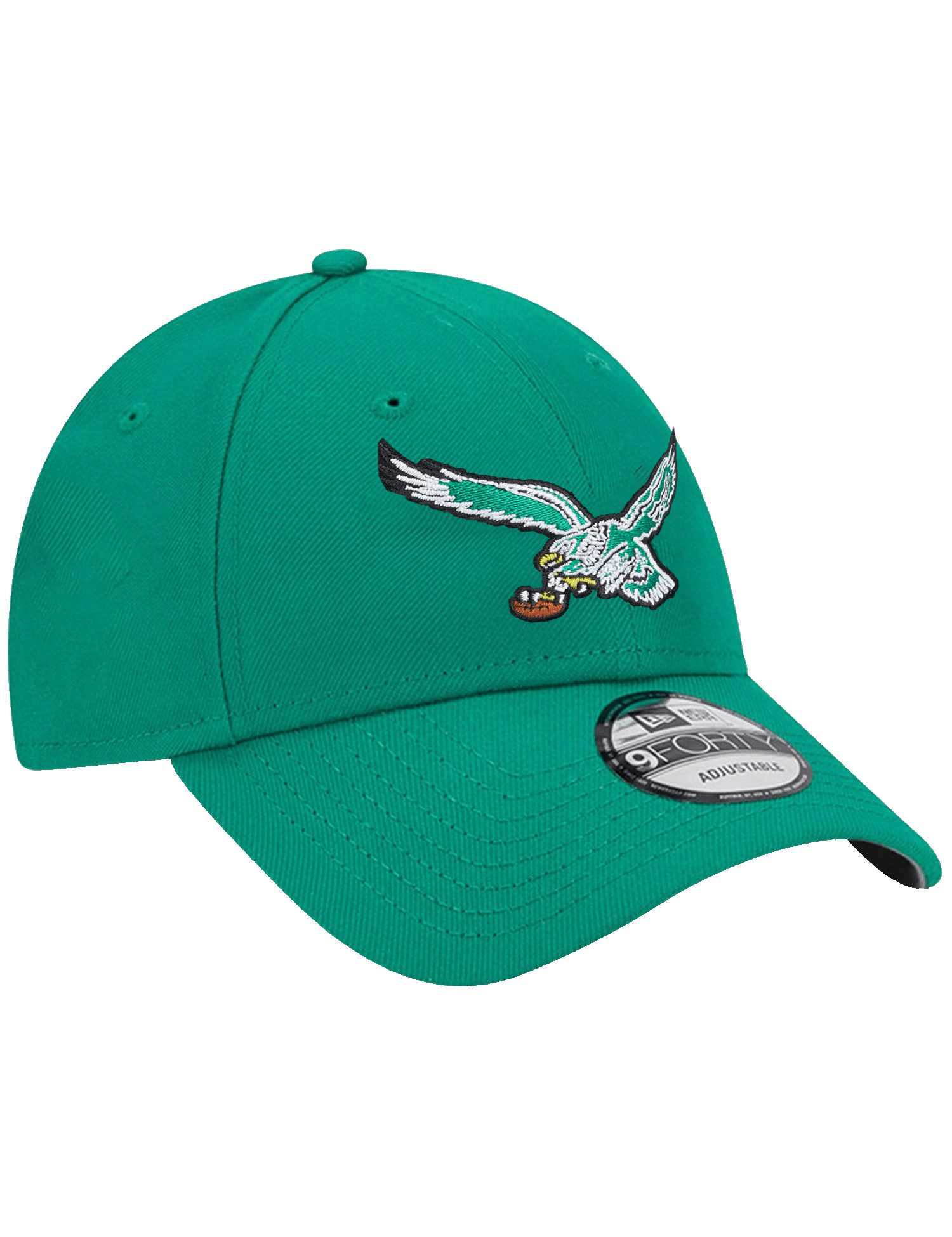 Philadelphia Eagles New Era NFL Throwback 9FORTY Snapback Hat - Kelly Green