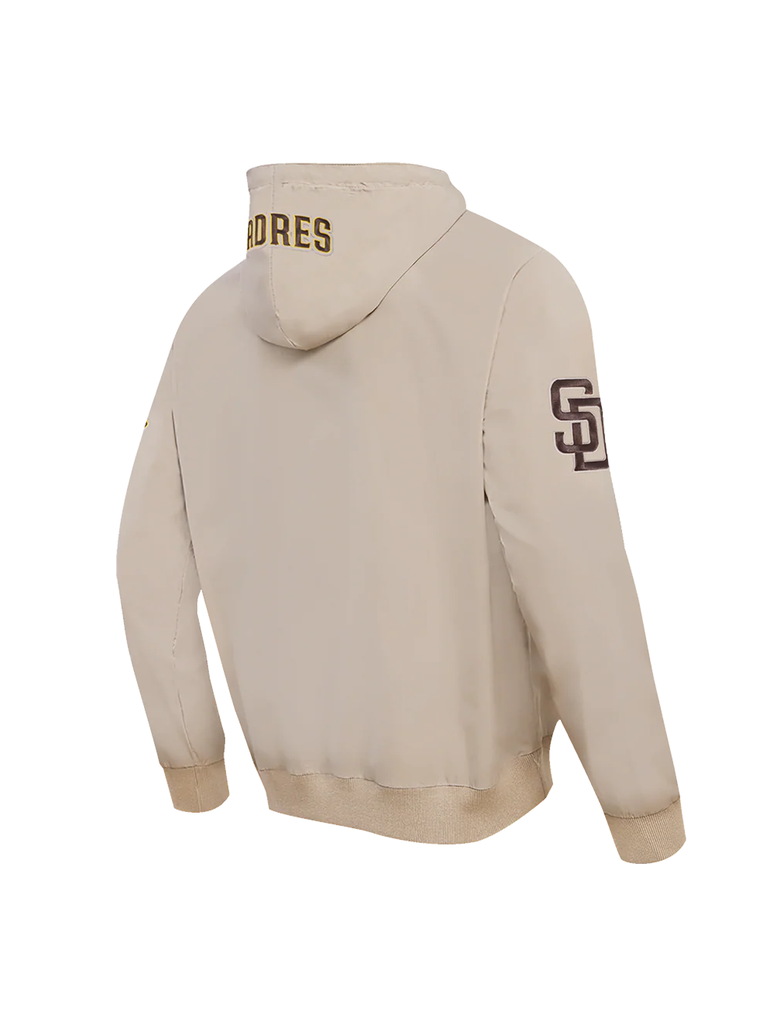 San Diego Padres Pro Standard MLB Woven Wind Zip Hoodie Jumper - Light Brown
