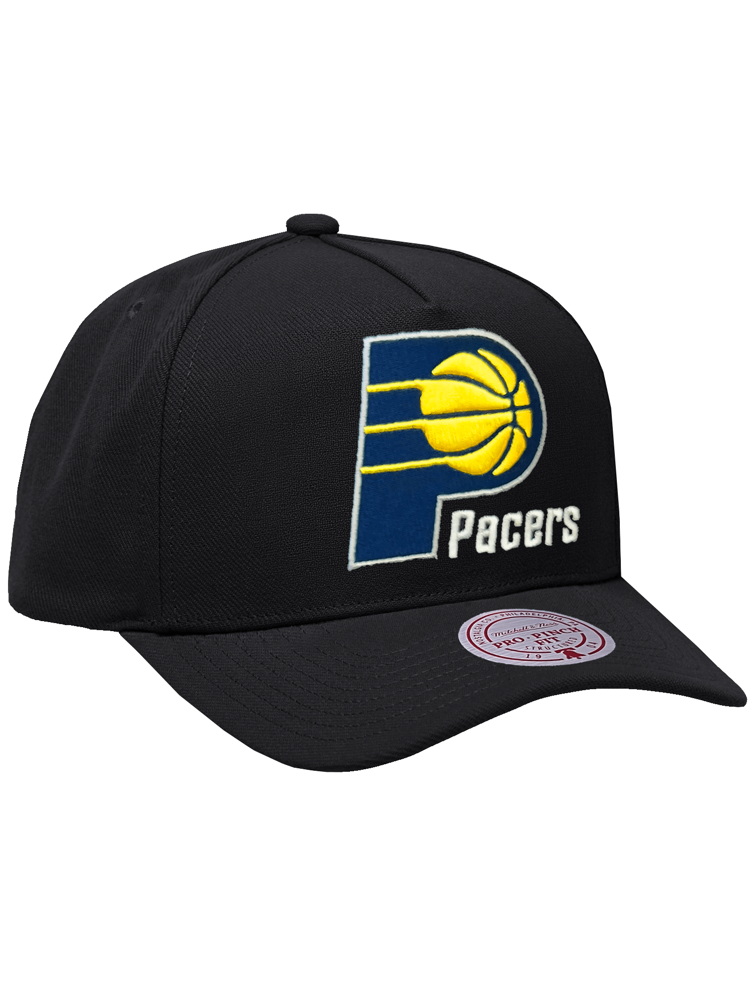 Indiana Pacers Mitchell & Ness NBA HWC Pro Pinch Snapback Hat - Black