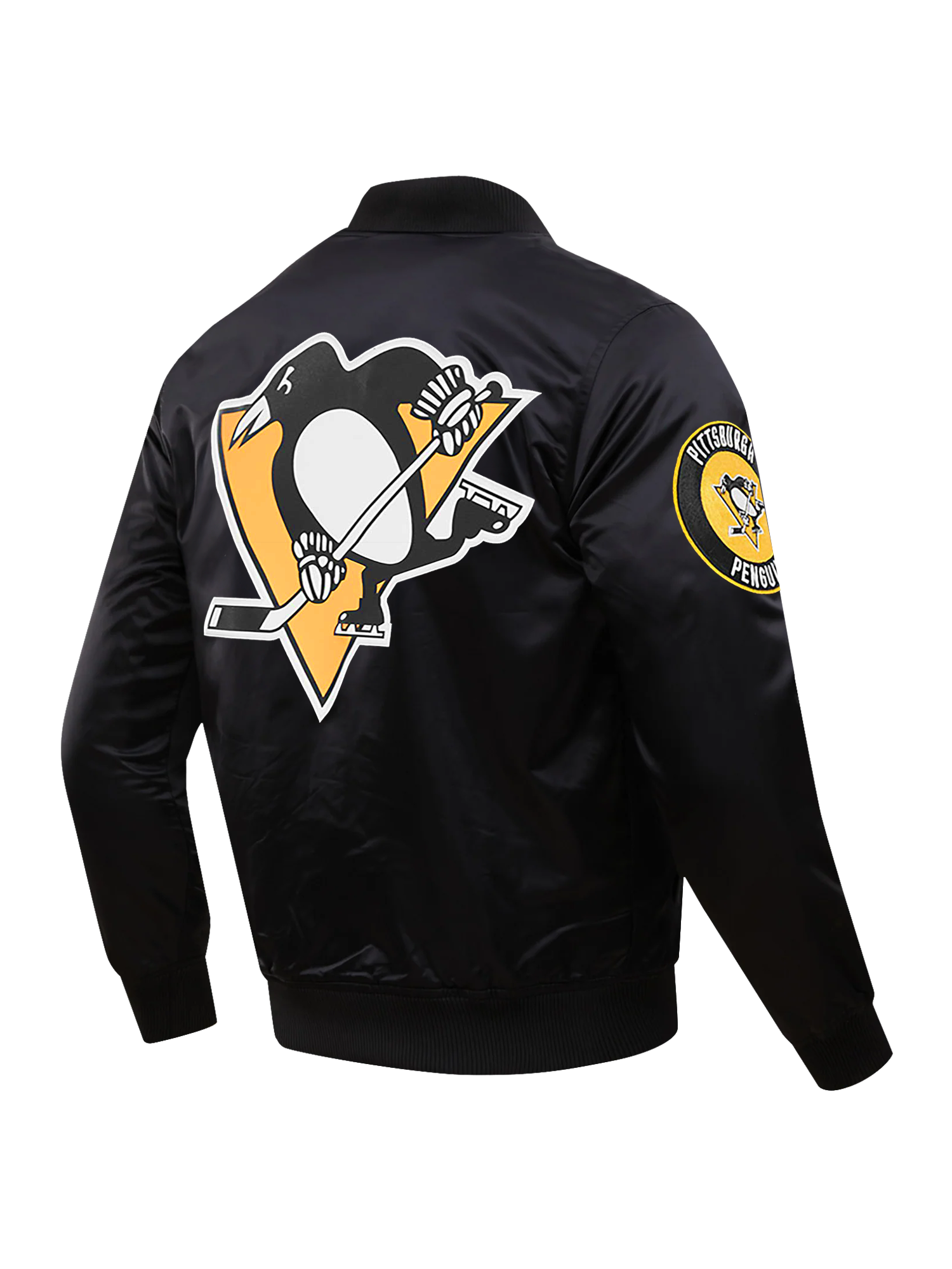 Pittsburgh Penguins Pro Standard NHL Team Classic Satin Button Jacket - Black