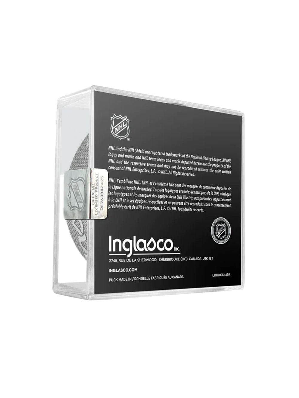 Tampa Bay Lightning Inglasco NHL Official Team Hockey Puck In Cube