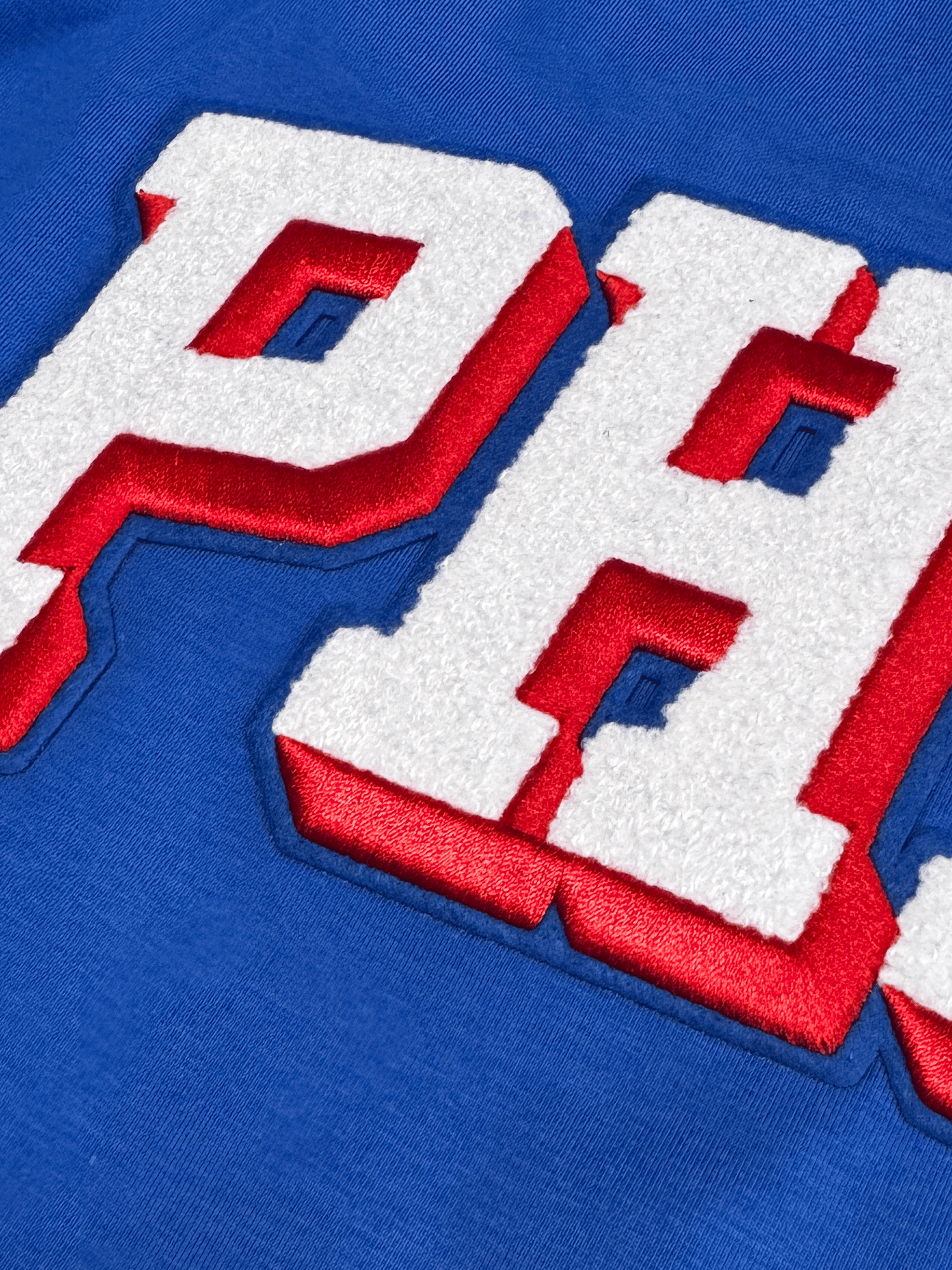 Philadelphia 76ers Pro Standard NBA Team Chenille Flex T-Shirt - Blue