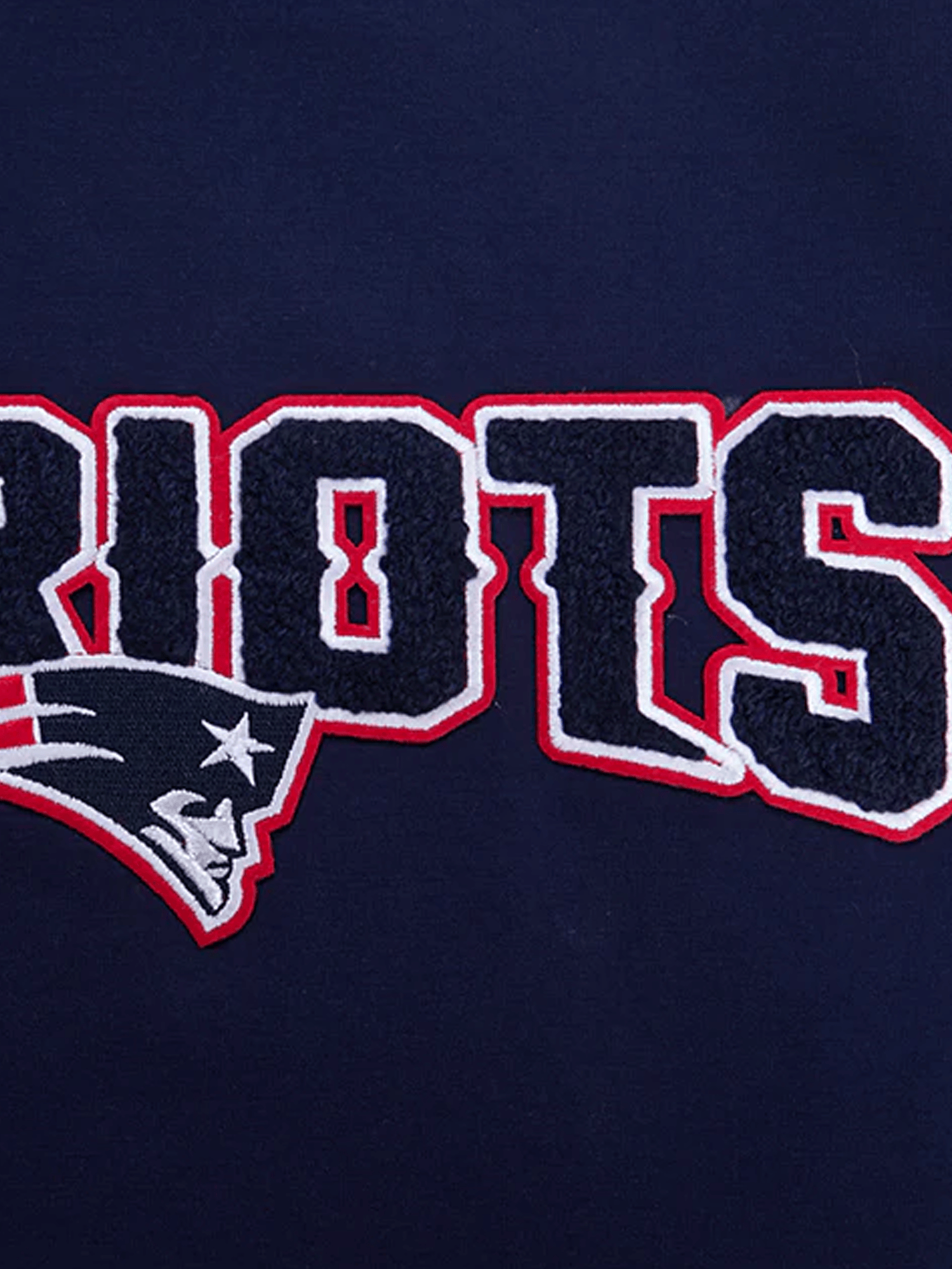 New England Patriots Pro Standard NFL Team Chenille Flex T-Shirt - Navy