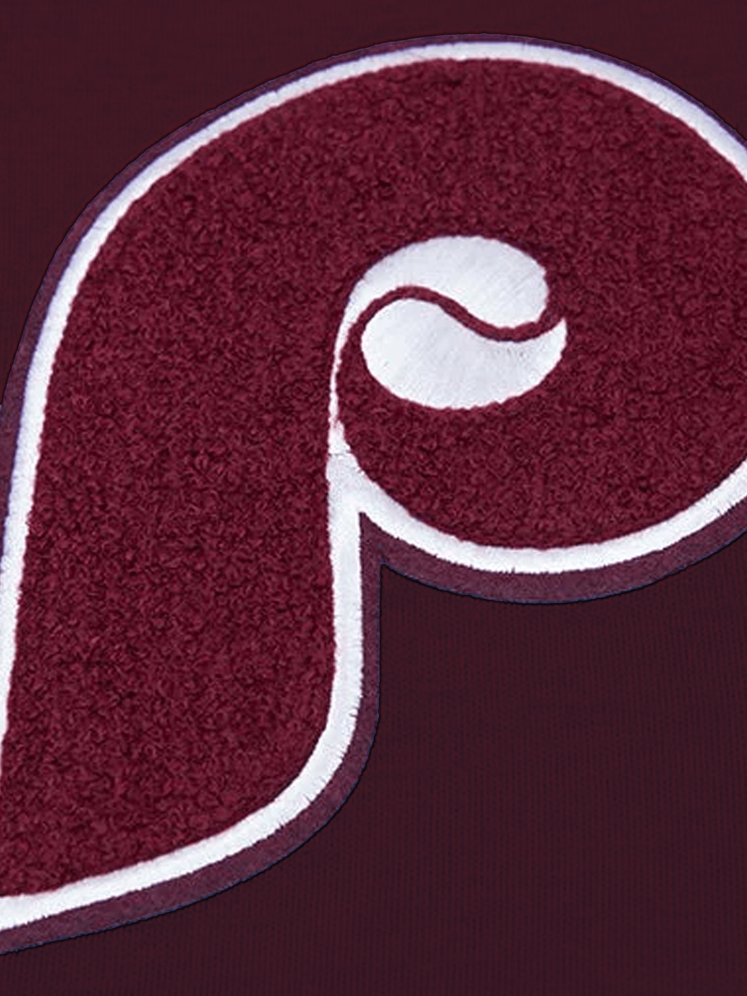 Philadelphia Phillies Pro Standard MLB Team Chenille Hoodie Jumper  - Maroon