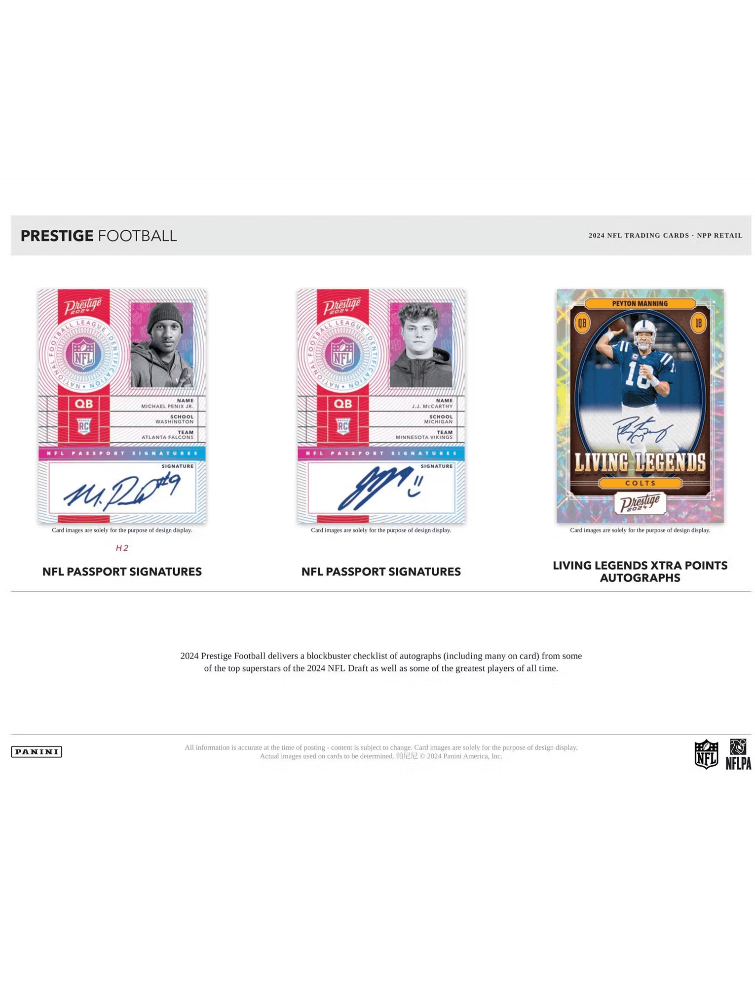 2024 Panini NFL Prestige Football Trading Card Blaster Box
