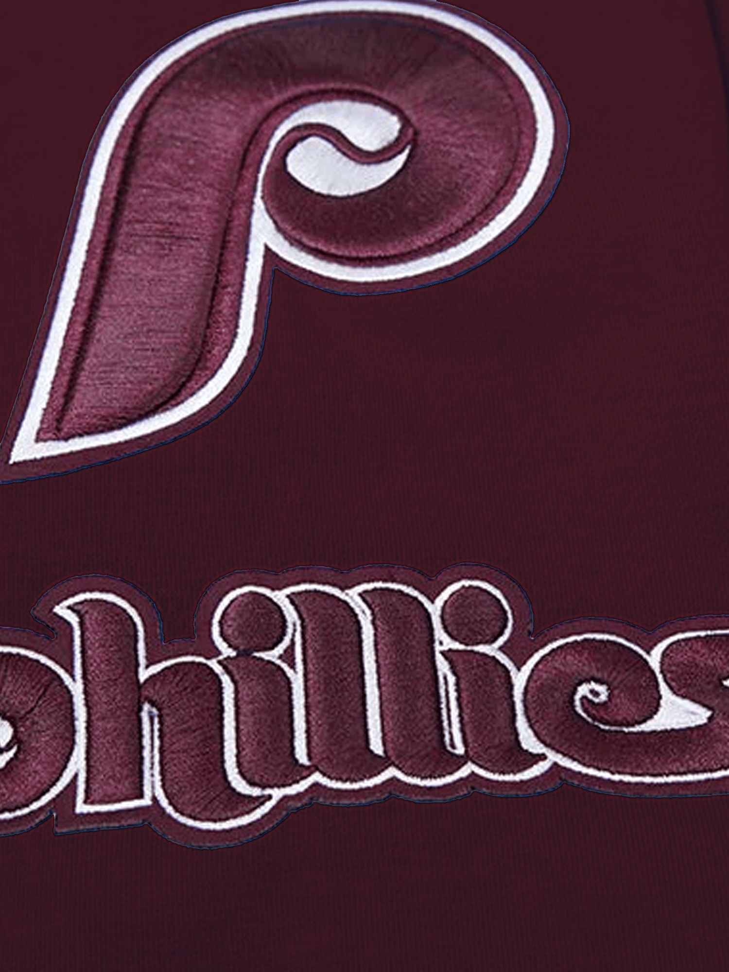 Philadelphia Phillies Pro Standard MLB Team Chenille Hoodie Jumper  - Maroon