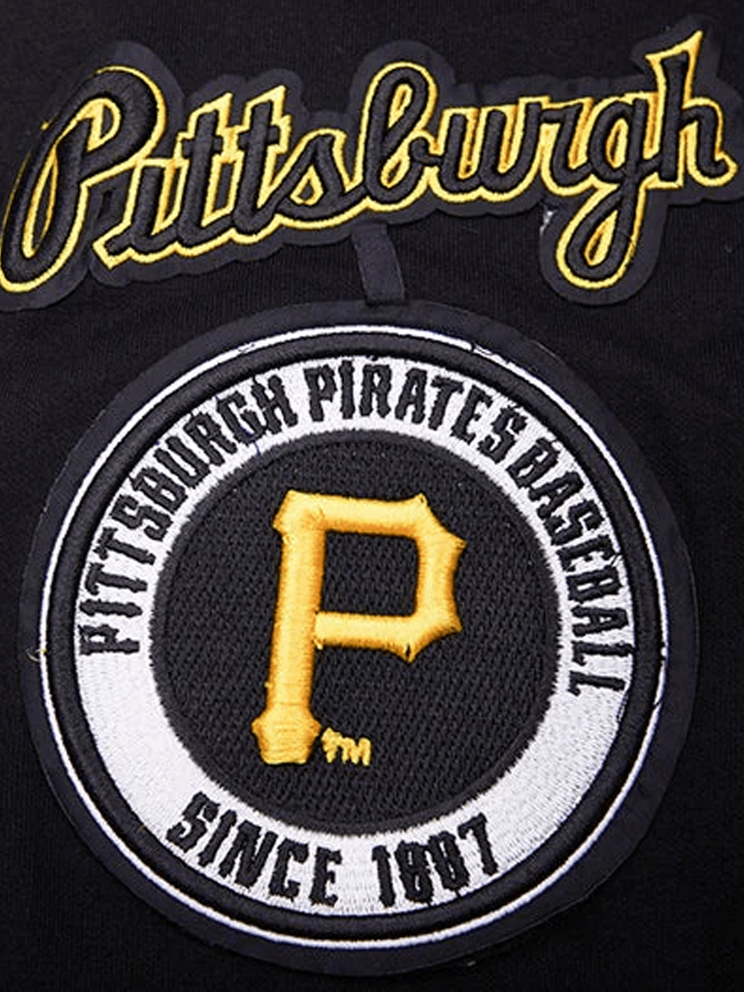 Pittsburgh Pirates Pro Standard MLB Team Chenille Hoodie Jumper  - Black