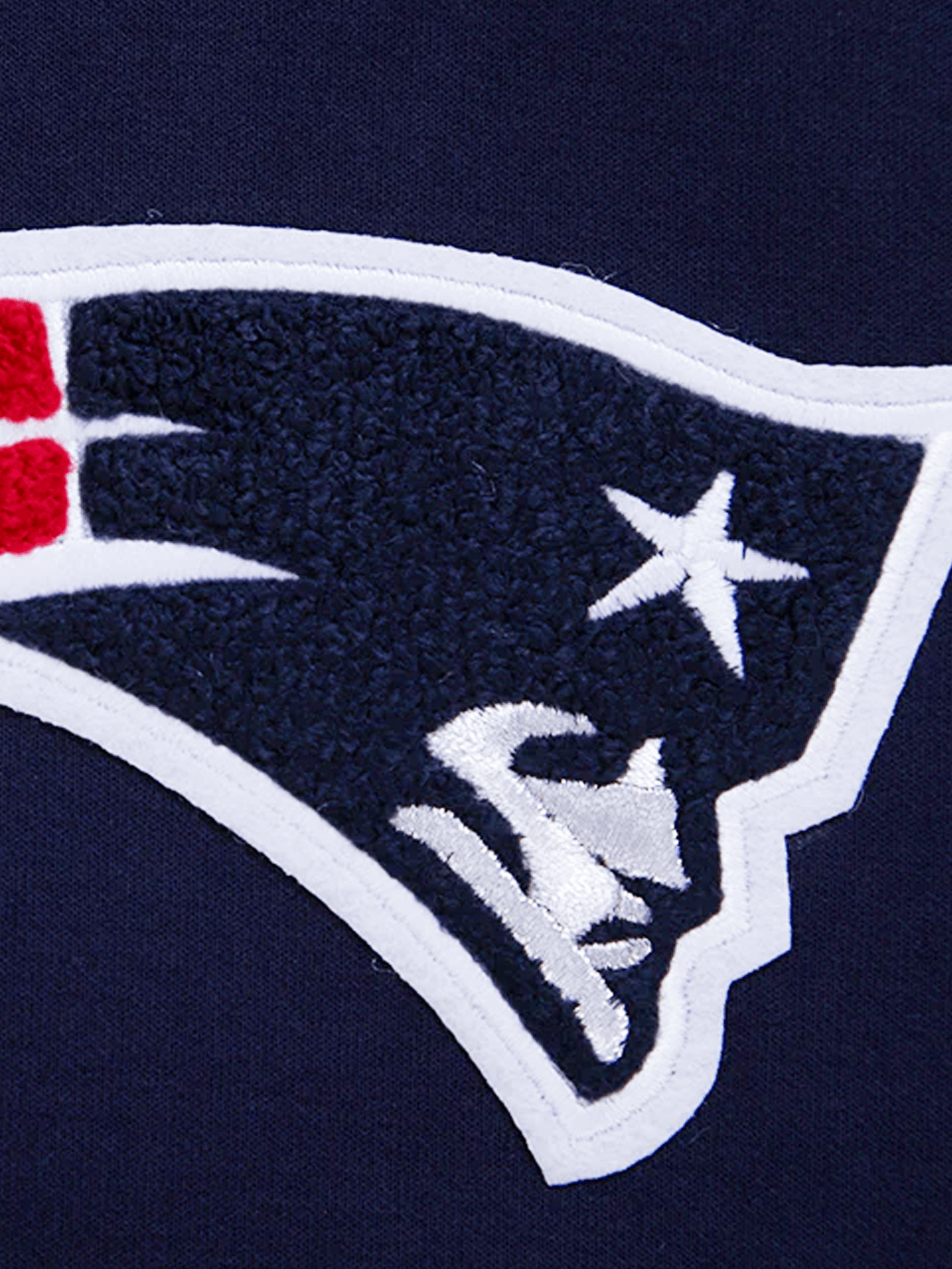 New England Patriots Pro Standard NFL Team Chenille Hoodie Jumper - Navy