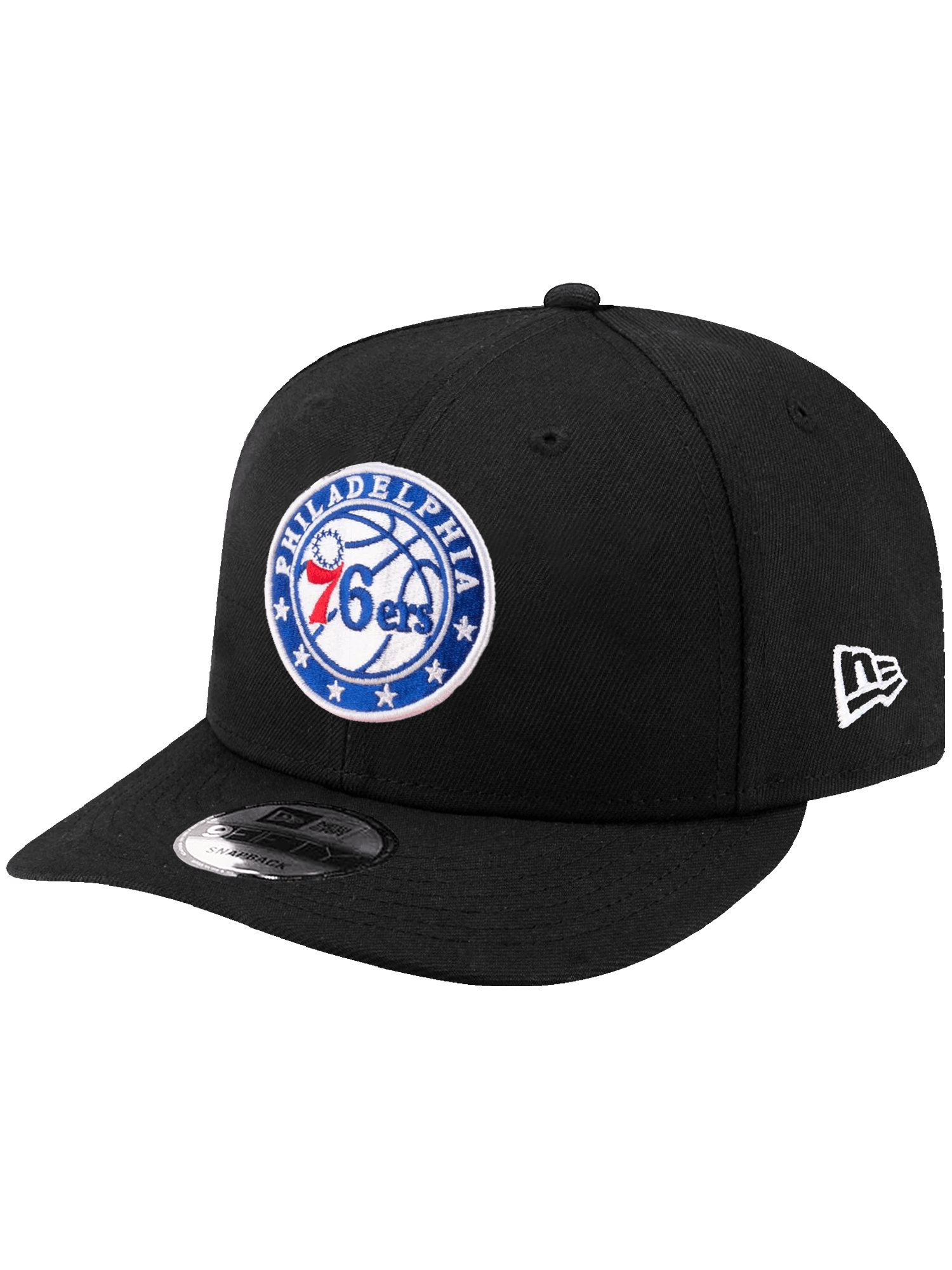 Philadelphia 76ers New Era NBA Team Pre-Curved 9FIFTY Snapback Hat - Black