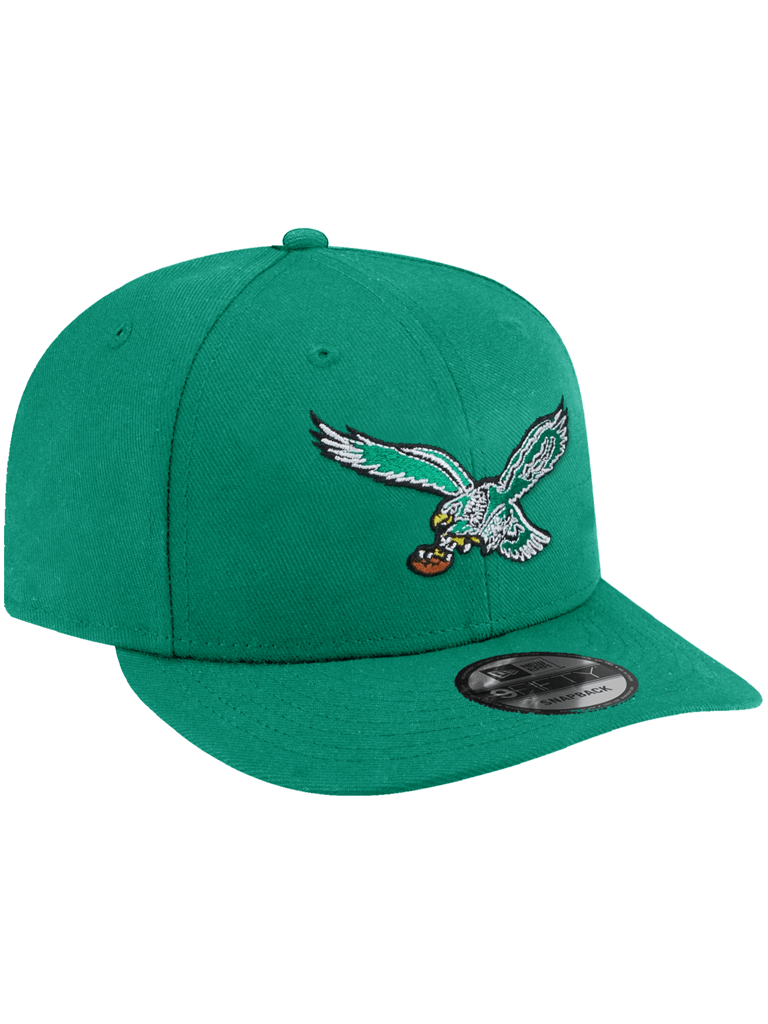 Philadelphia Eagles New Era NFL Throwback 9FIFTY Pre-Curved Snapback Hat - Kelly Green