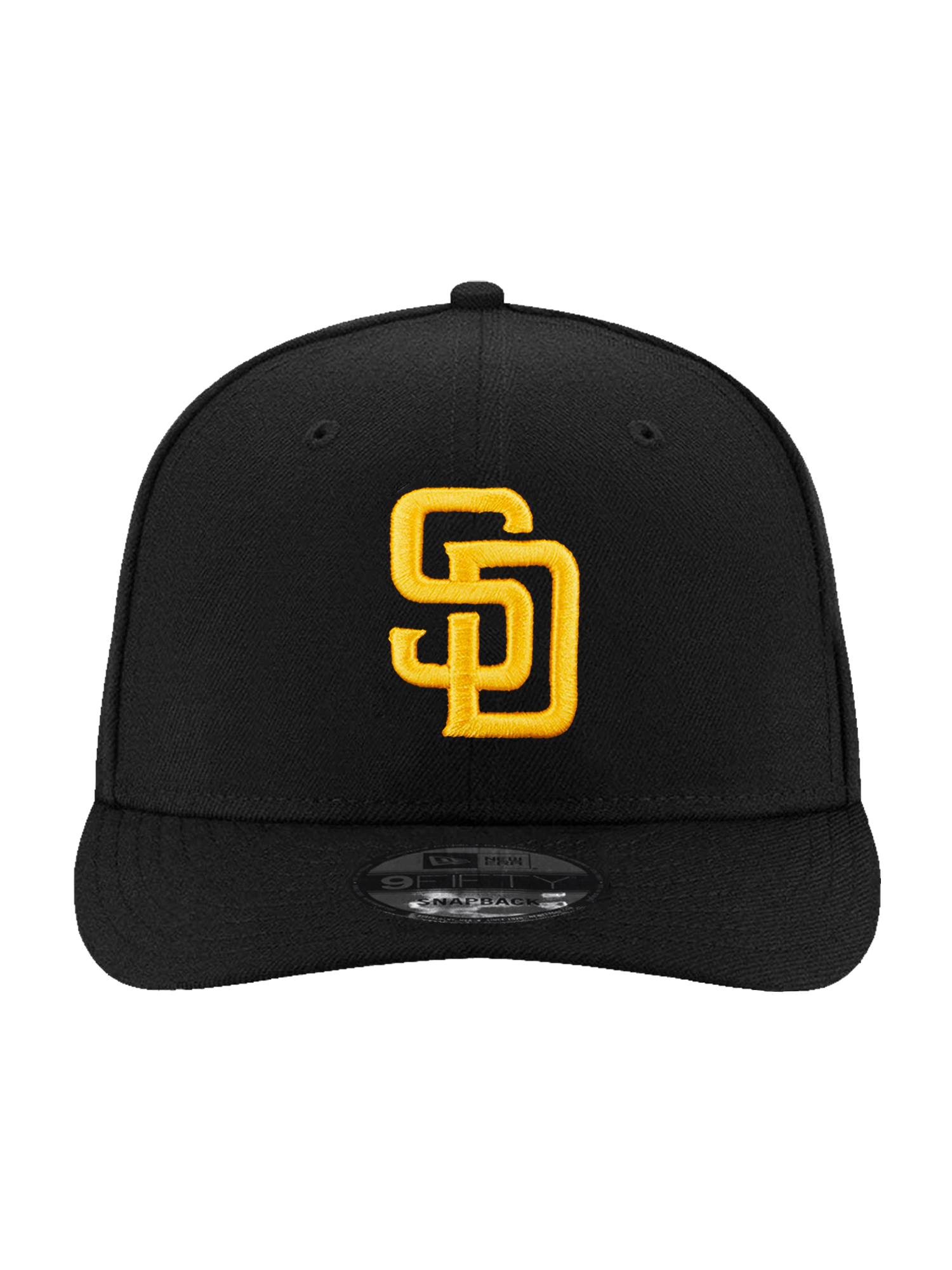 San Diego Padres New Era MLB Team 9FIFTY Pre-Curved Snapback Hat - Black