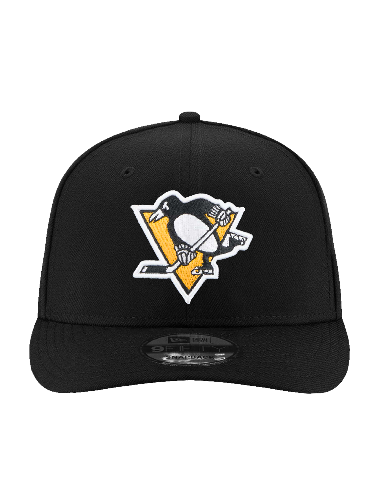 Pittsburgh Penguins New Era NHL Team 9FIFTY Pre-Curved Snapback Hat - Black