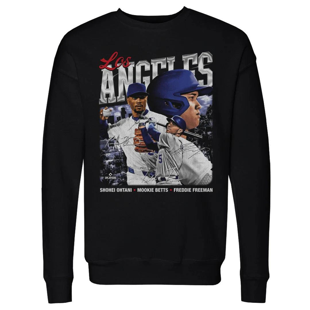Los Angeles Dodgers 500 Level MLB Trio Crew Jumper - Black