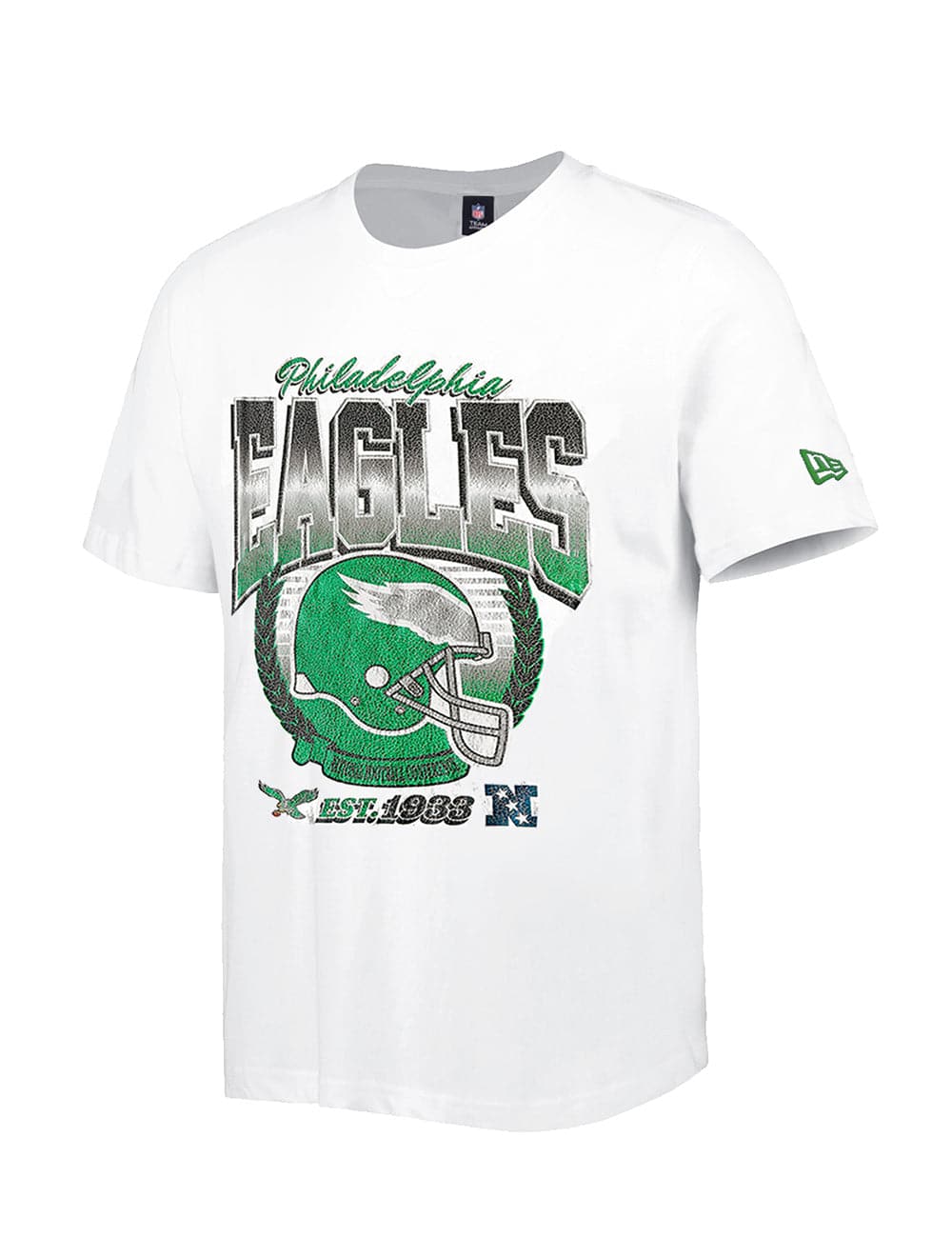 Philadelphia Eagles New Era NFL Helmet Crest T-Shirt - White