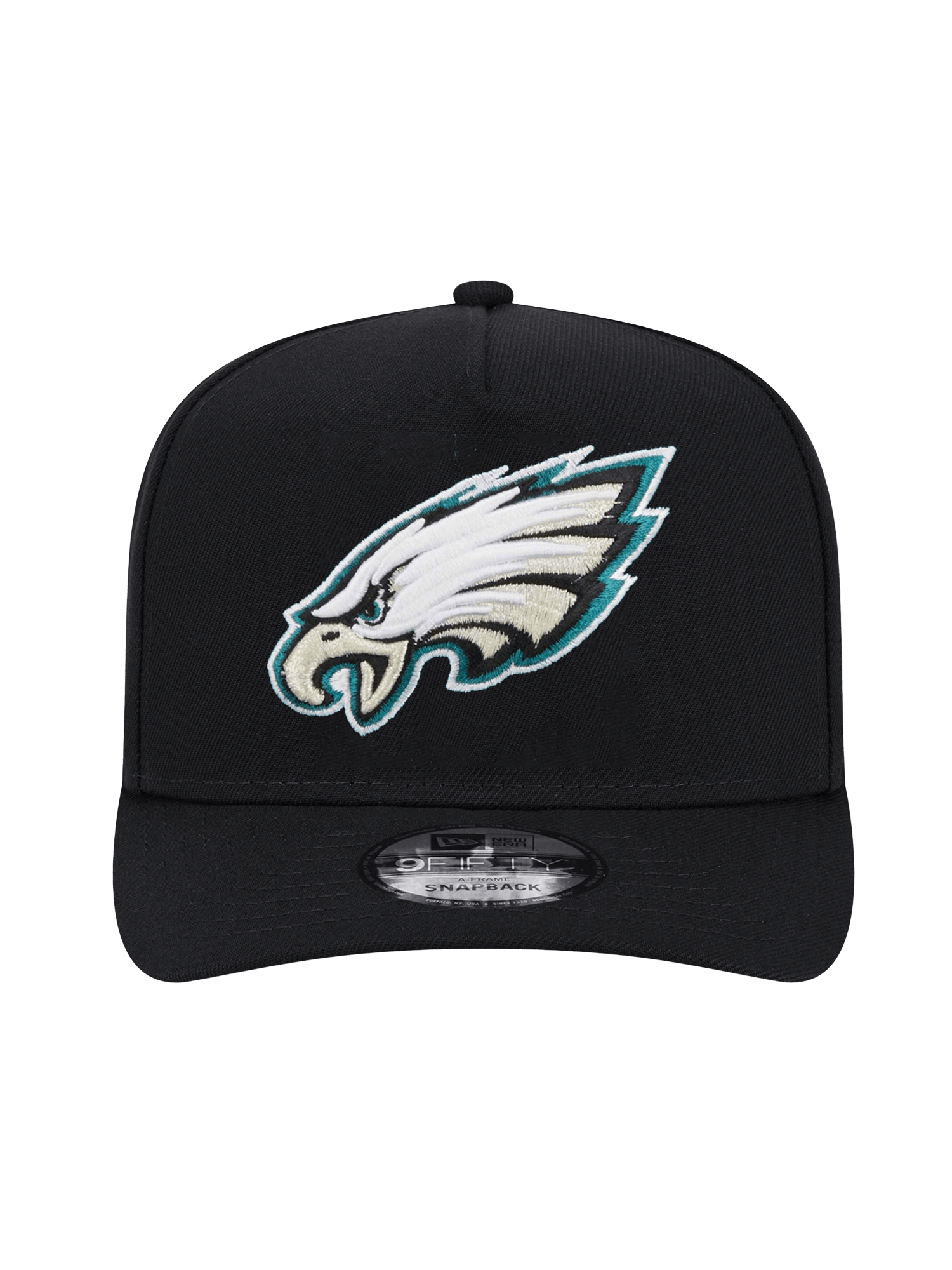 Philadelphia Eagles New Era NFL Team 9FIFTY A-Frame Pre-Curved Snapback Hat - Black